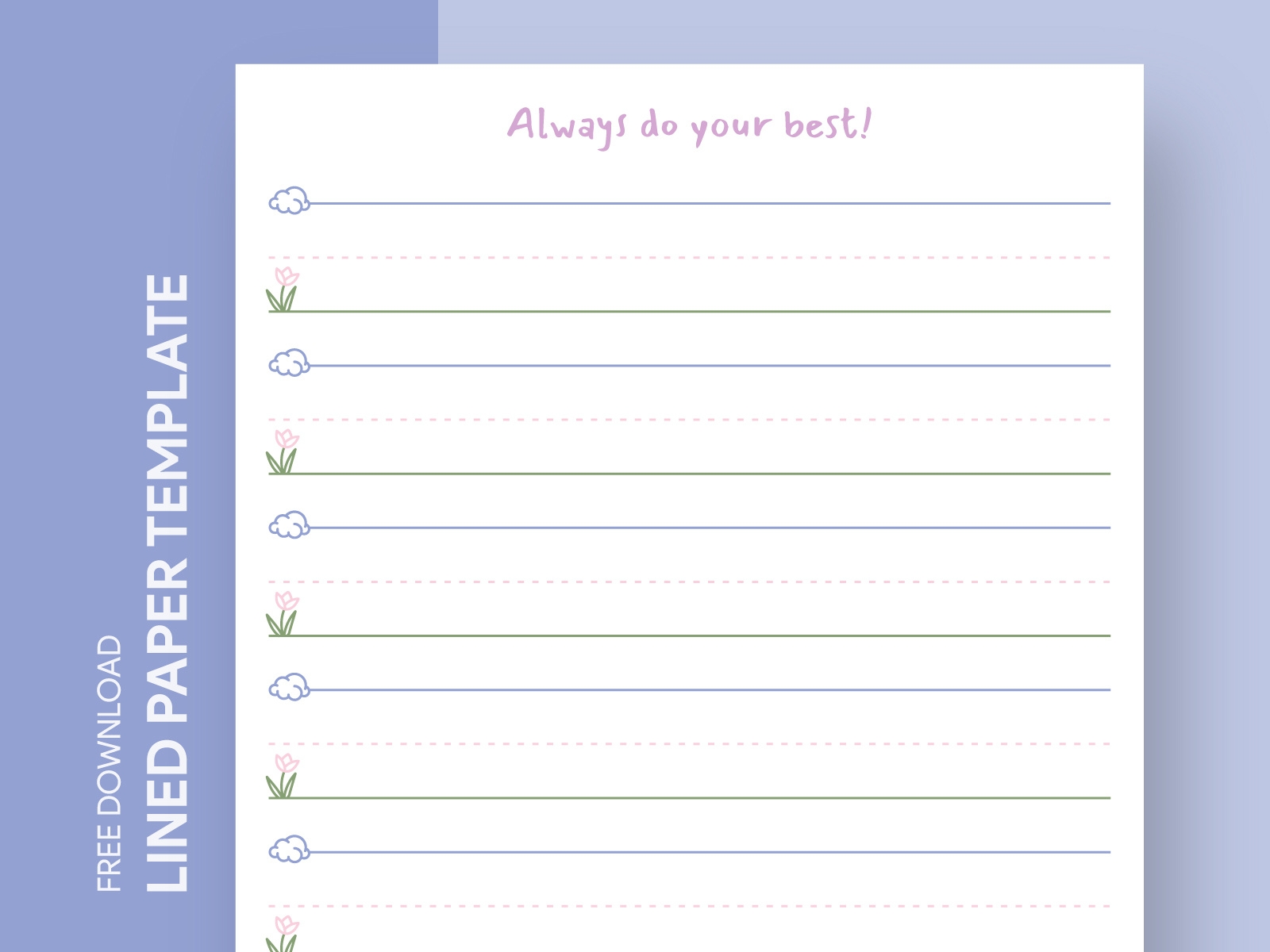 Preschool Lined Writing Paper Free Google Docs Template By Gdoc On Dribbble