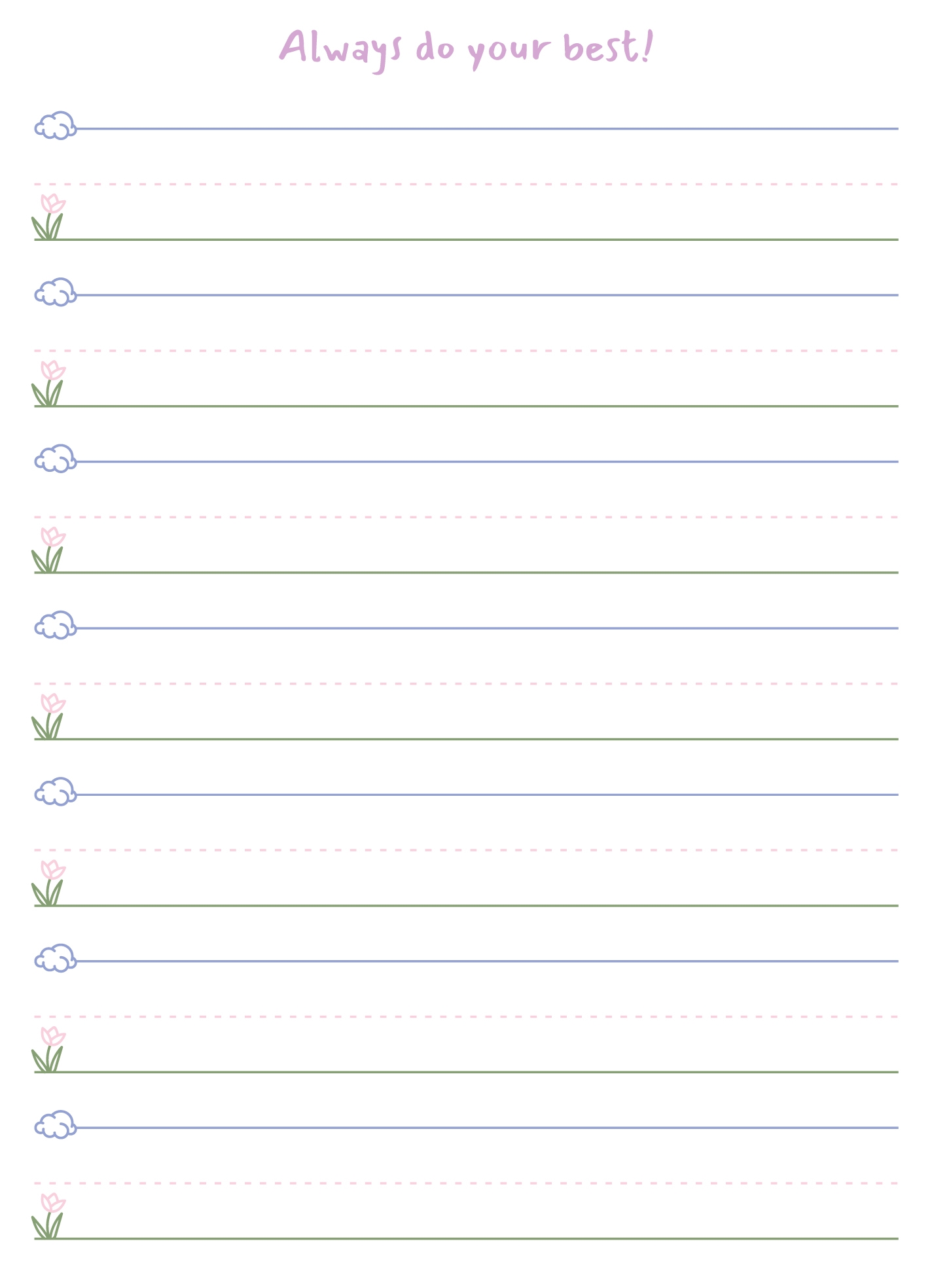 free printable lined writing paper
