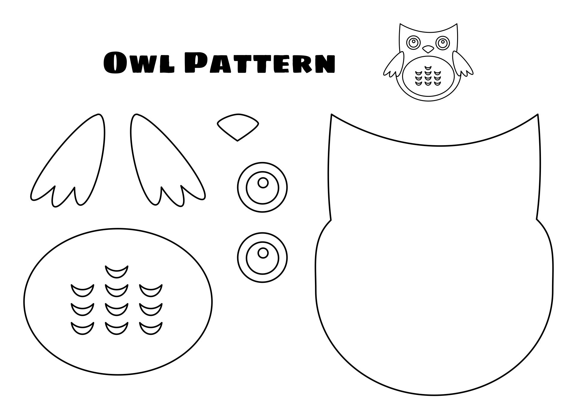 Preschool Owl Pattern 10 Free PDF Printables Printablee