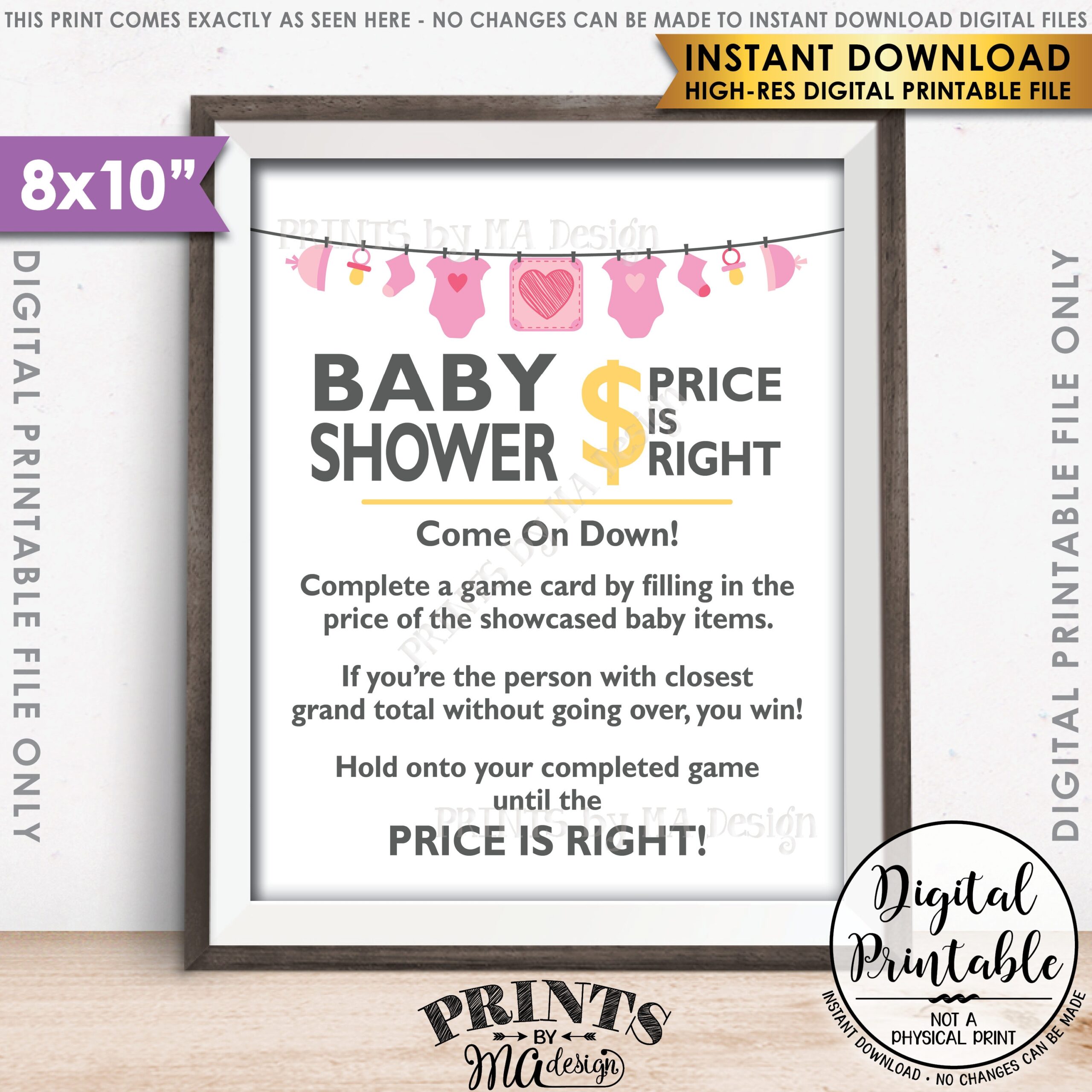 price is right baby shower game printable price is right baby shower game printable