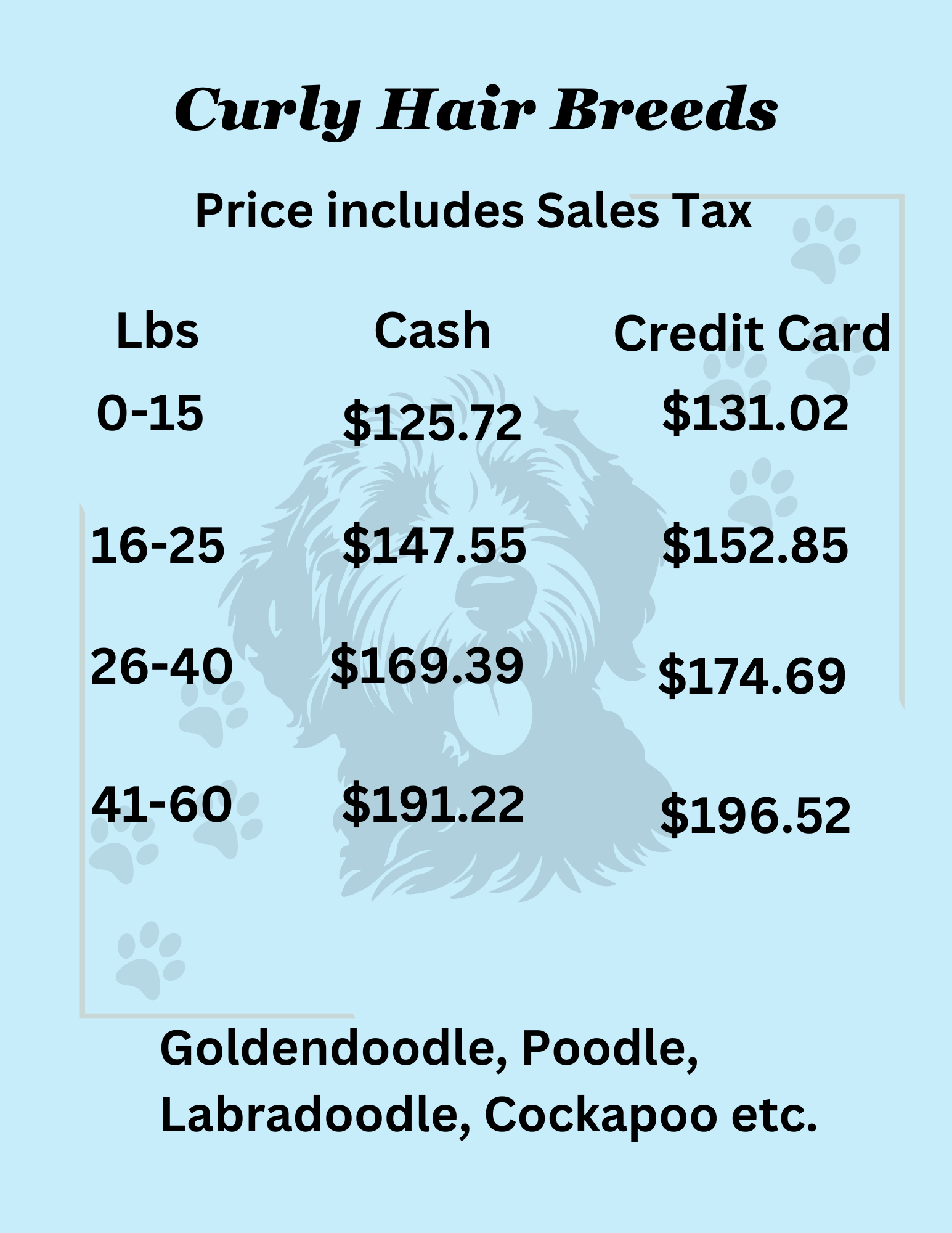 Pricing Mobile Dog Groomer Near Me Fresh Paws Spa LLC
