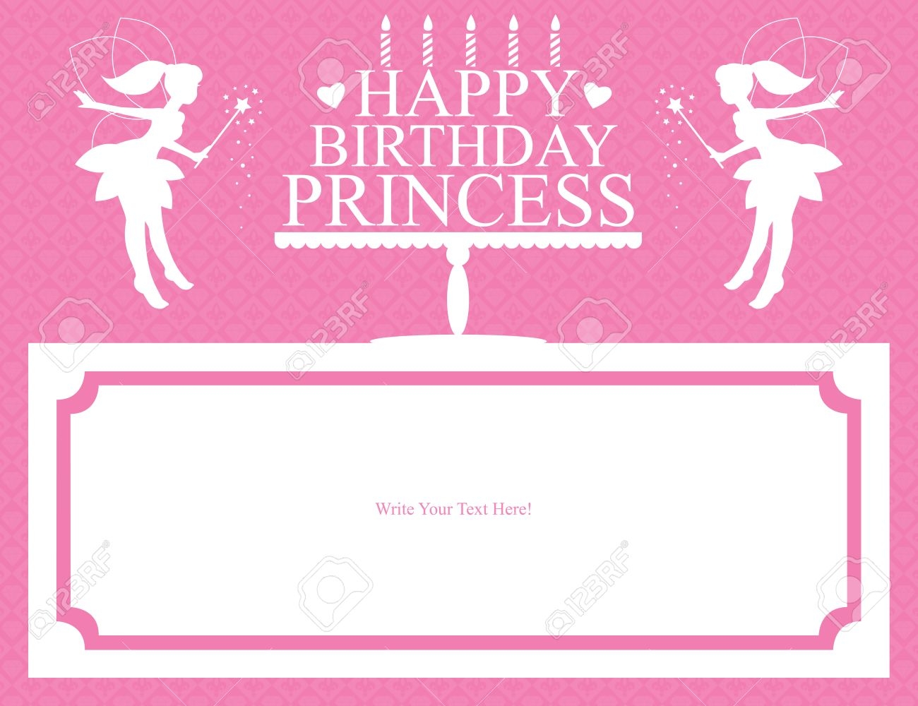 Princess Birthday Card Royalty Free SVG Cliparts Vectors And Stock Illustration Image 30793673 