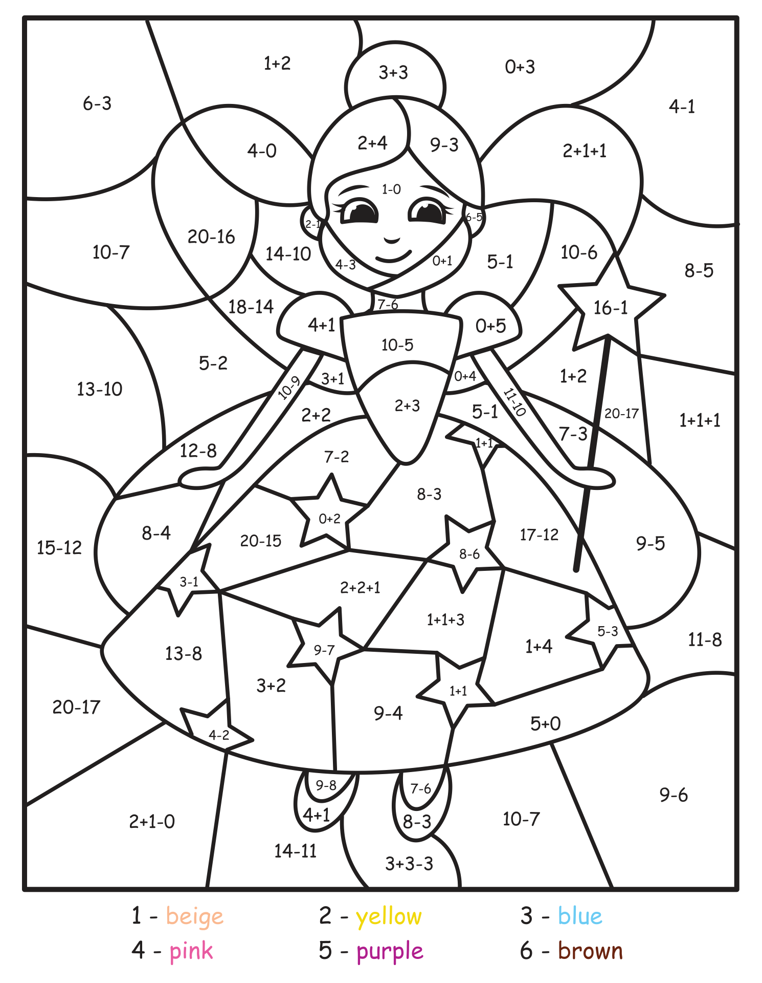 Princess Color By Number Pages 15 Free PDF Printables Printablee