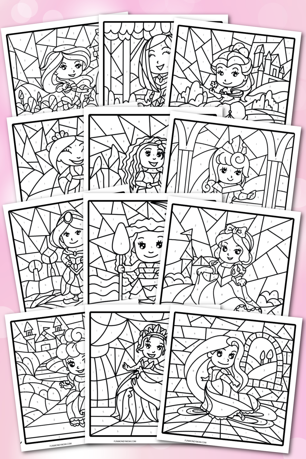 free printable coloring by number pages