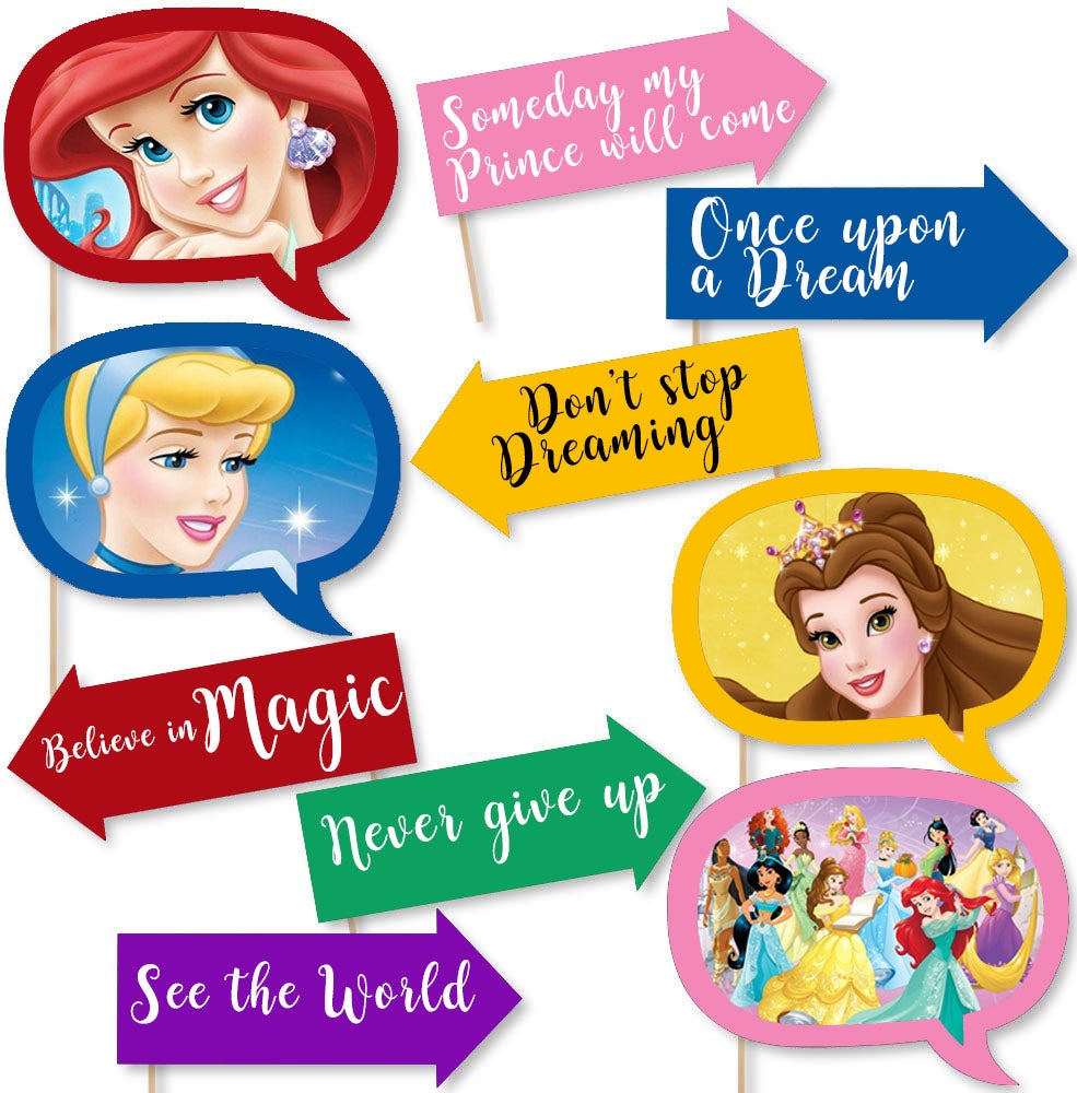 Princess Party Or Birthday Party Photo Booth Props Kit 10 Piece Worksheets Library