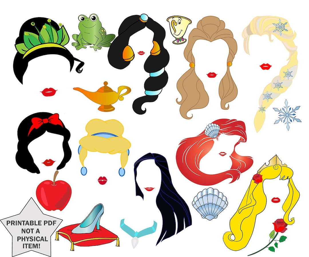 Princess Photo Booth Props 