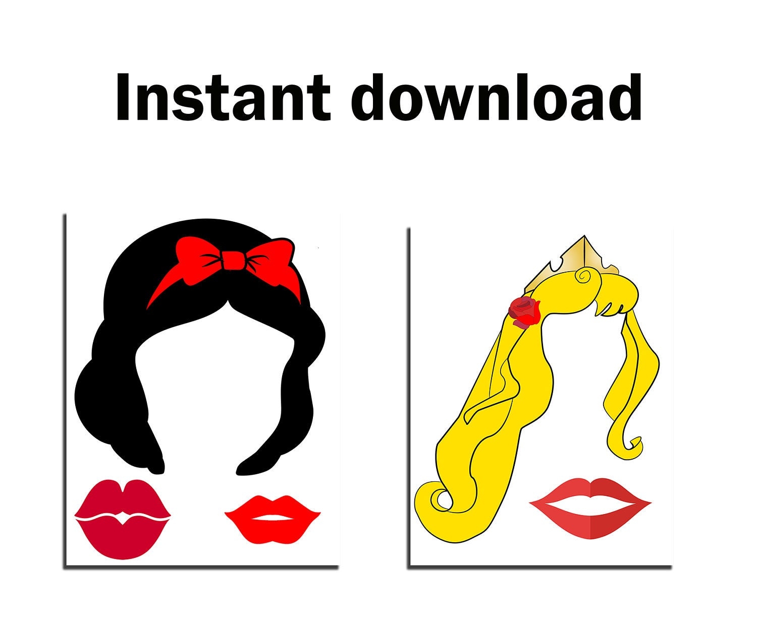 disney princess photo booth props free printable