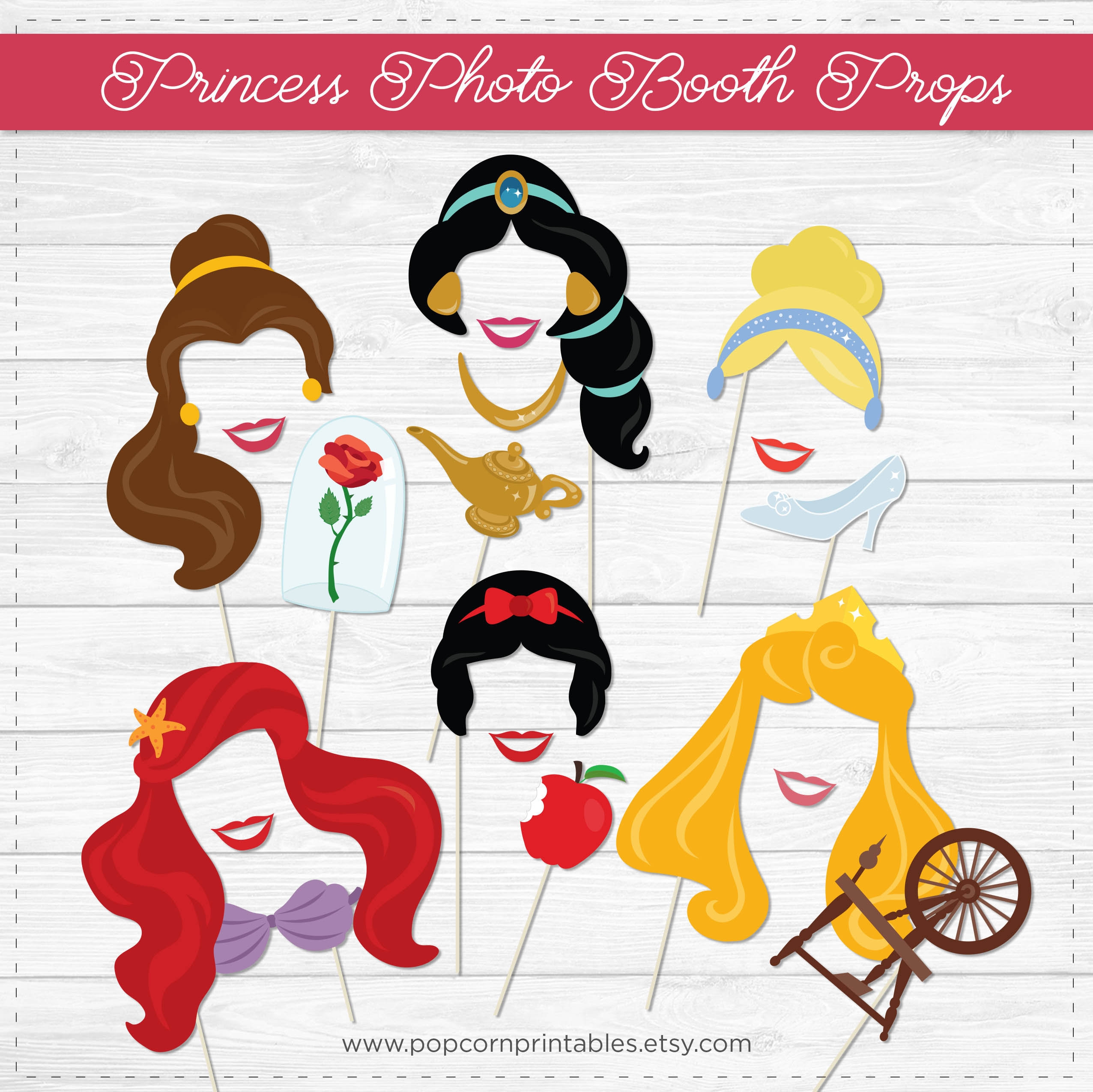 Princess Photo Booth Props Printable Cheap