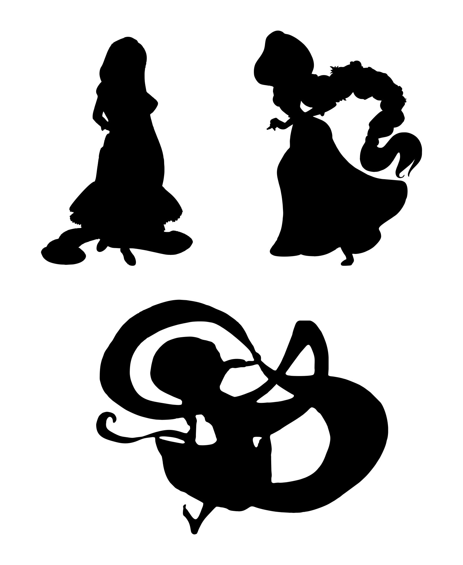 Princess Silhouette 10 Free PDF Printables Printablee