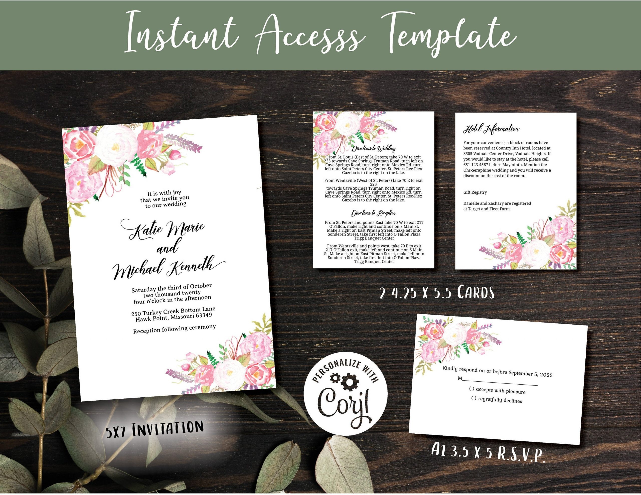 printable wedding invitation kits