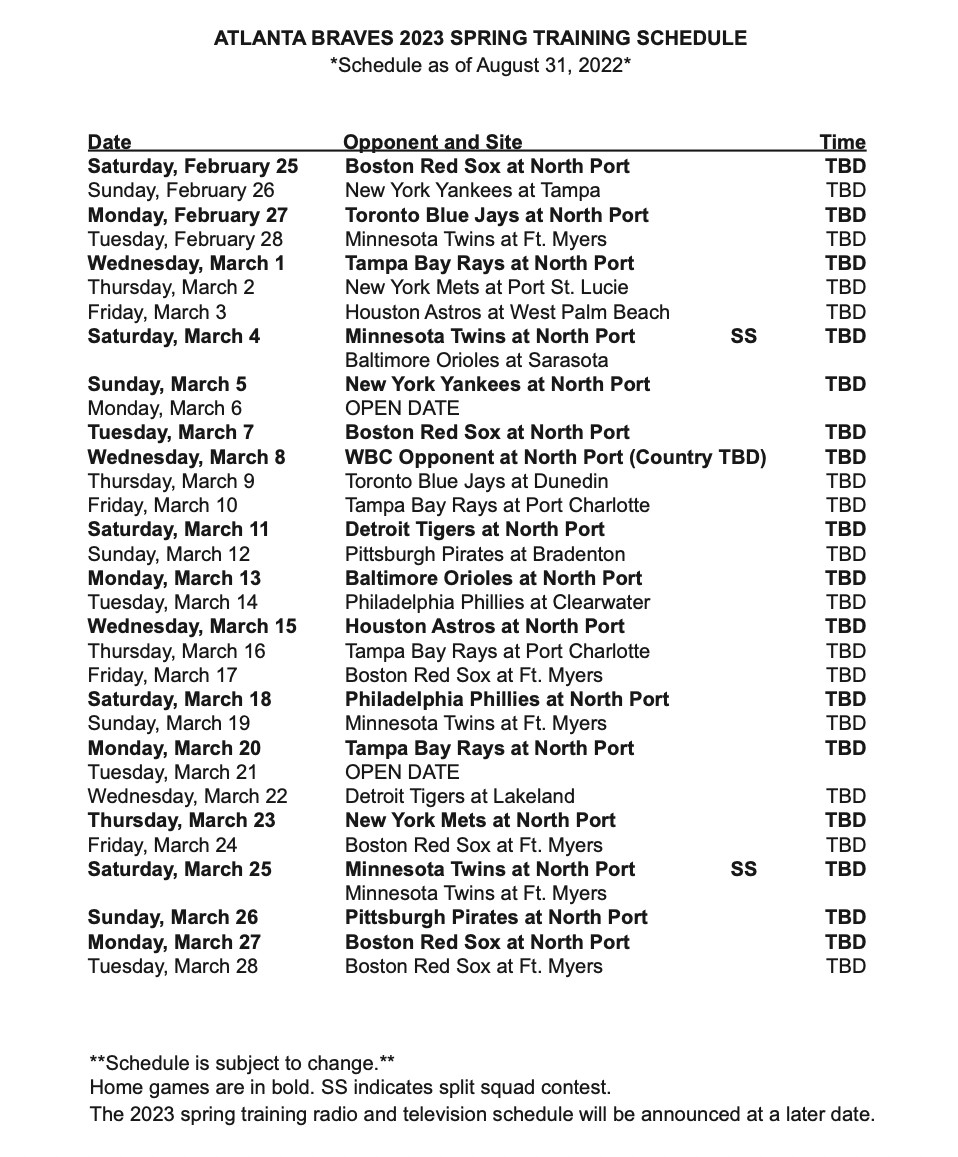 Printable 2019 Atlanta Braves Schedule Worksheets Library