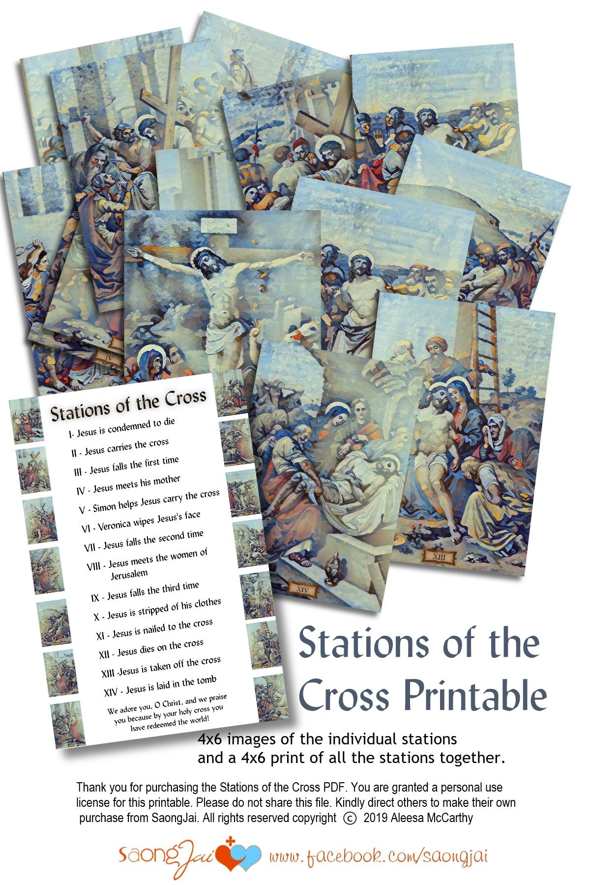 Printable 4x6 Stations Of The Cross PDF