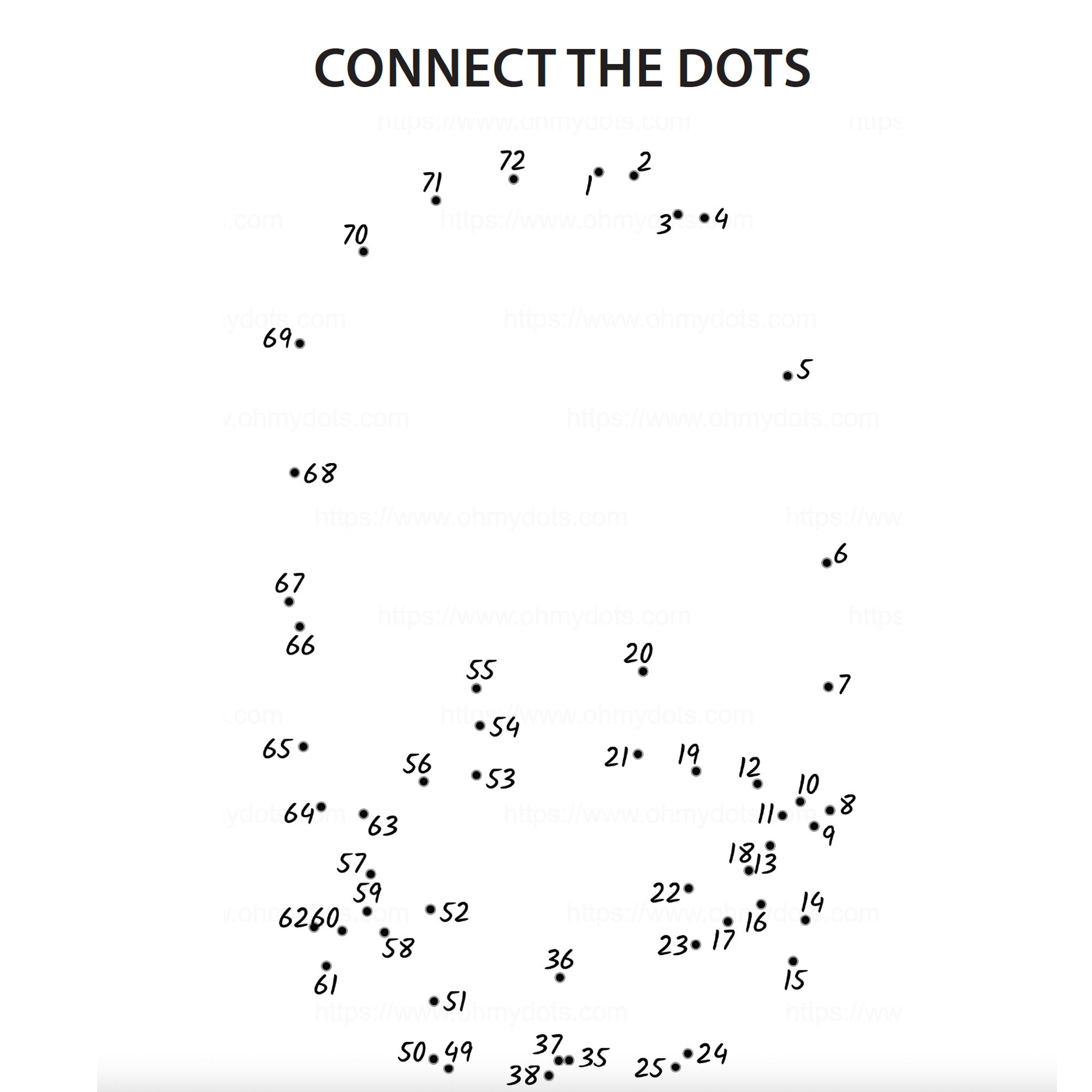 Printable Activity Connect The Dots Page For Kids Or Adults 
