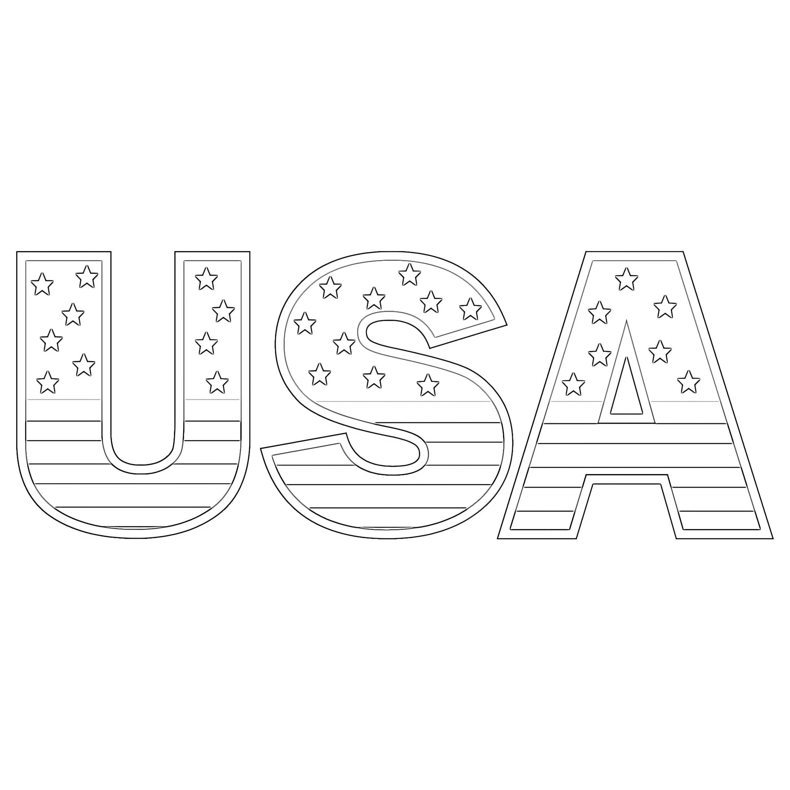 printable american flag coloring page