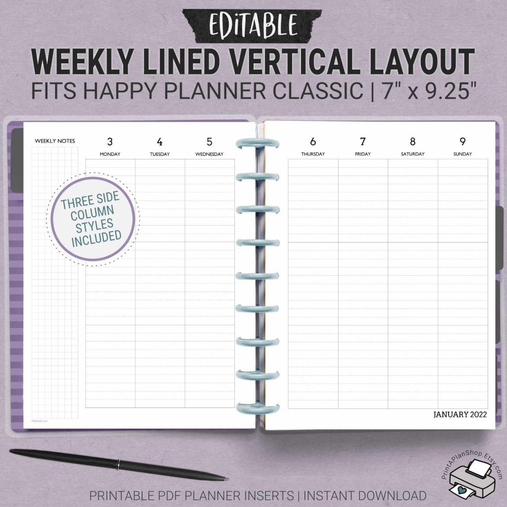 happy planner printables 2021