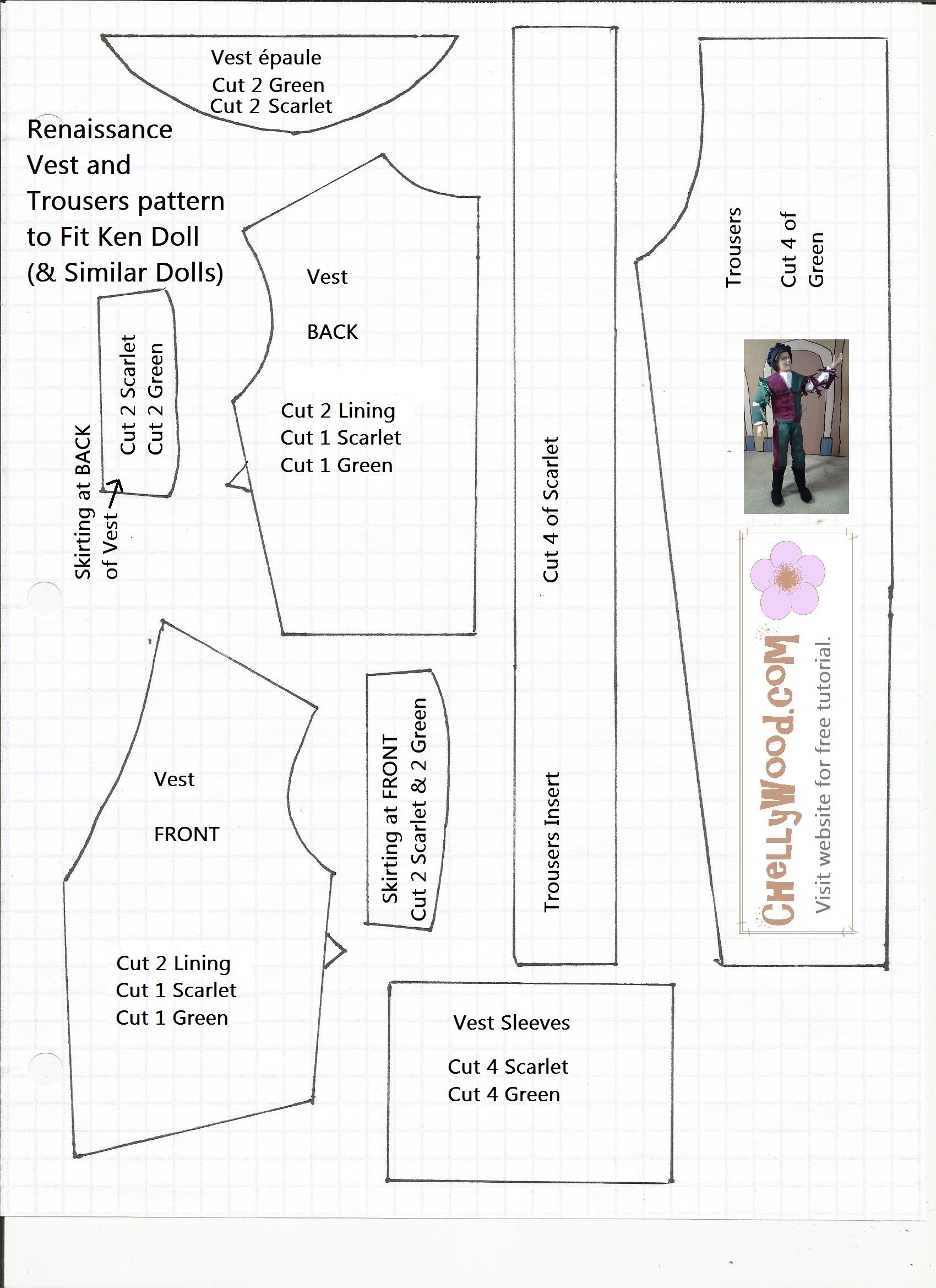 free barbie clothes patterns printable