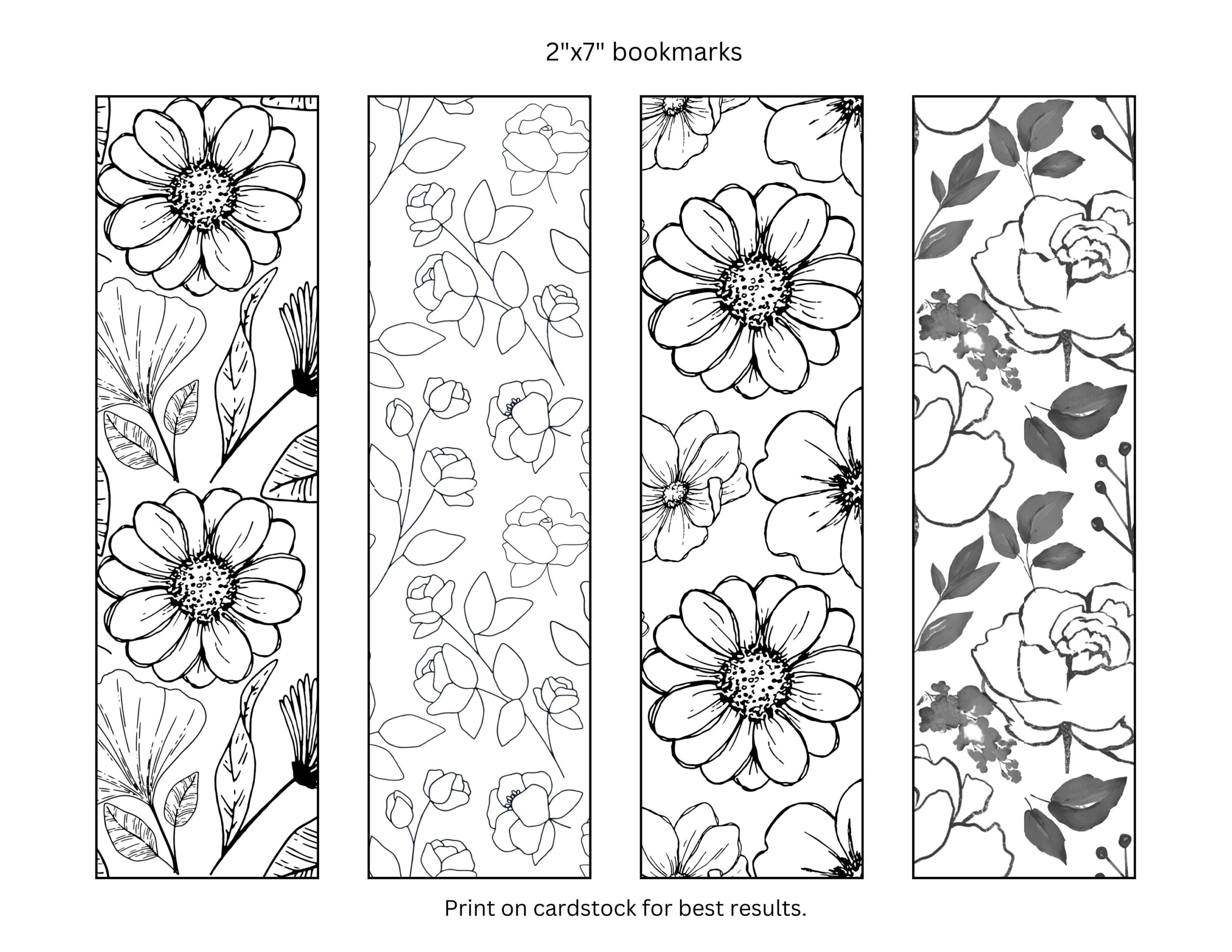 Printable Black White Floral Bookmarks Black White Floral Print Bookmark Digital Printable Bookmarks Instant Download Bookmarks 2x7 PNG Printable Black White Floral Bookmarks Black White Floral Print Bookmark Digital Printable Bookmarks Instant Download Bookmarks 2x7 PNG