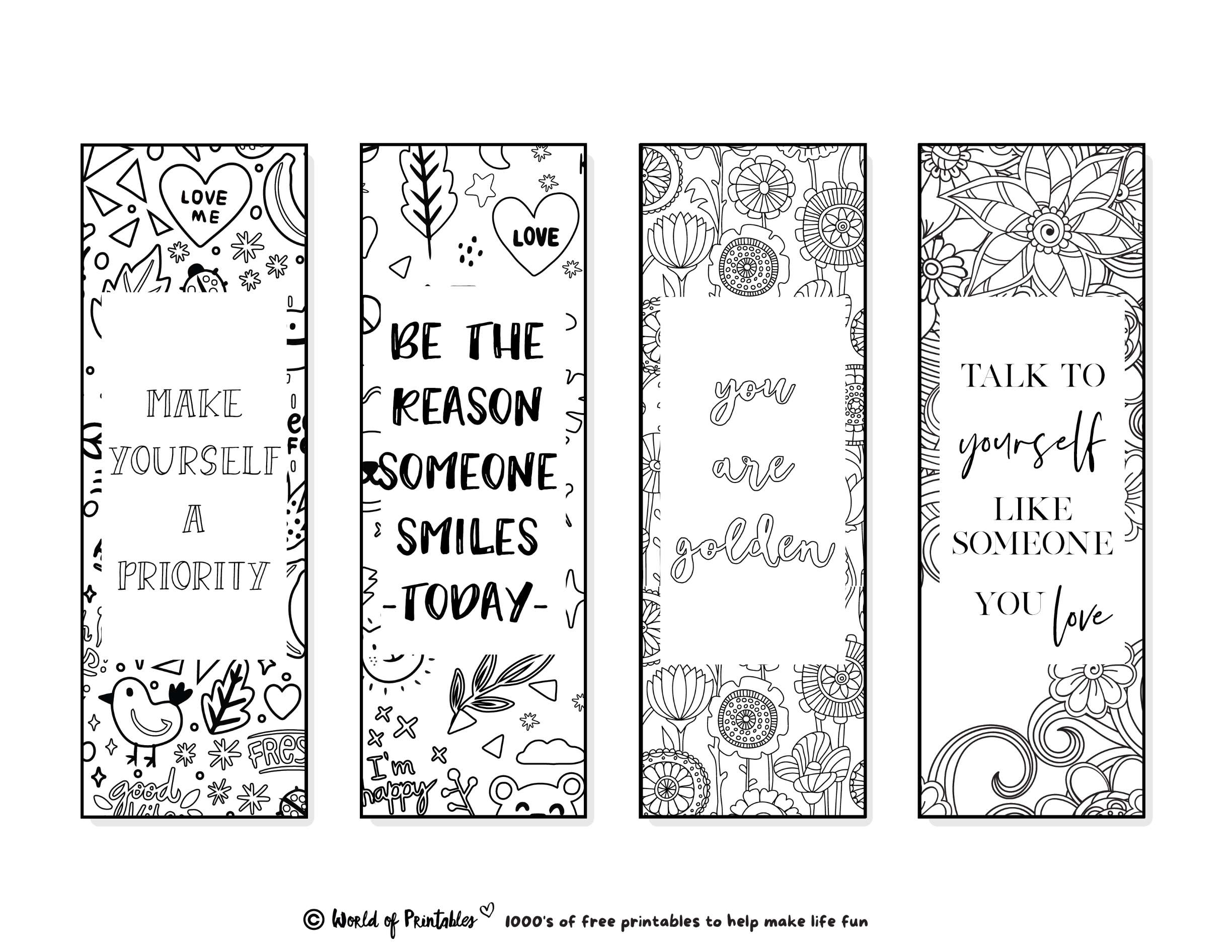 Printable Bookmarks To Color 120 For Adults U0026 Kids World Of Printable Bookmarks To Color 120 For Adults U0026 Kids World Of