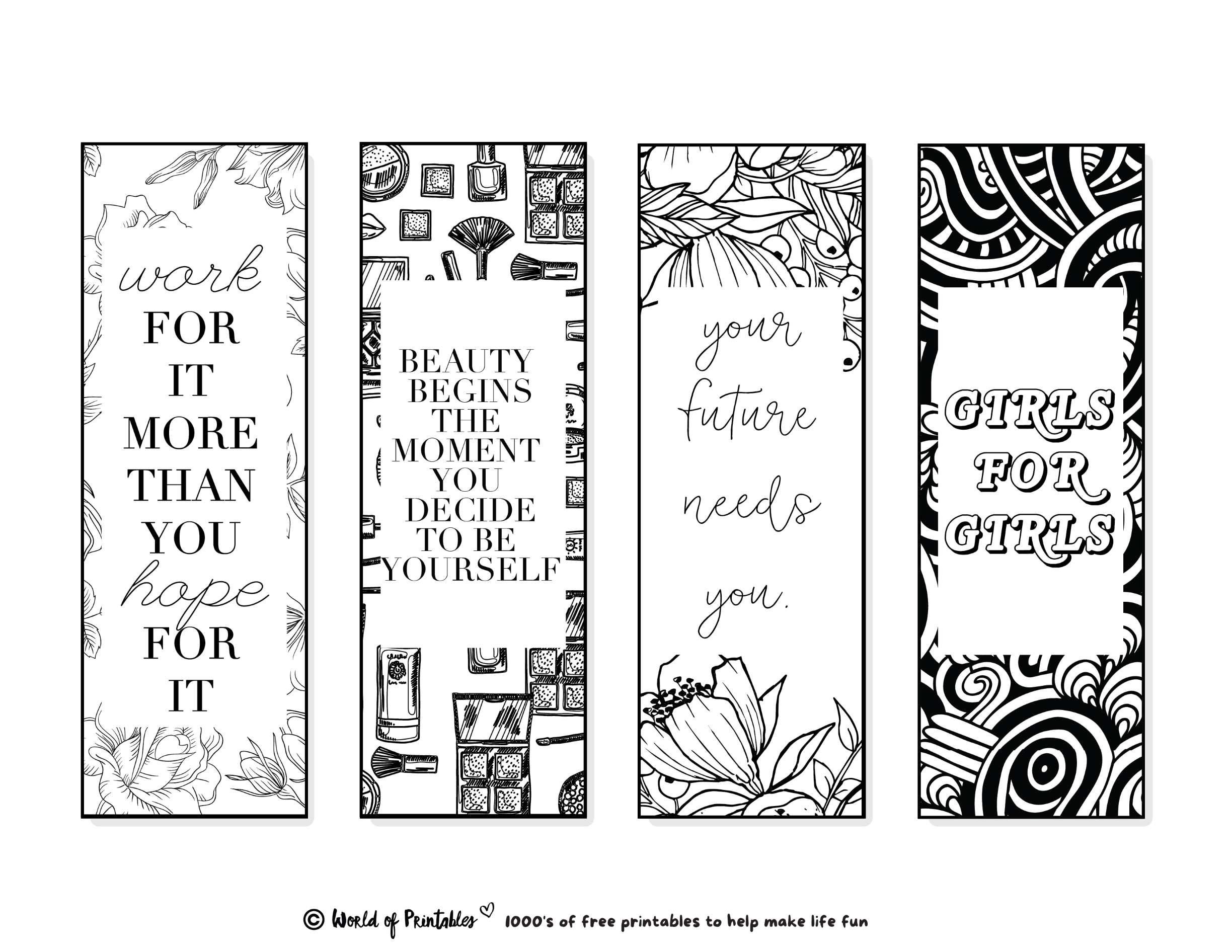 printable bookmarks with quotes