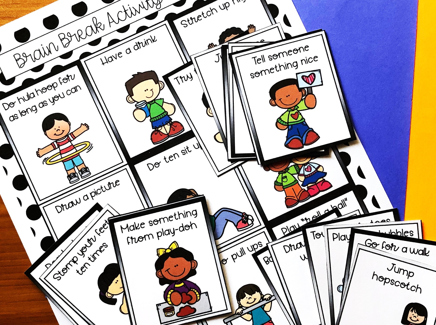 Printable Brain Break Cards For Kids Look We re Learning 