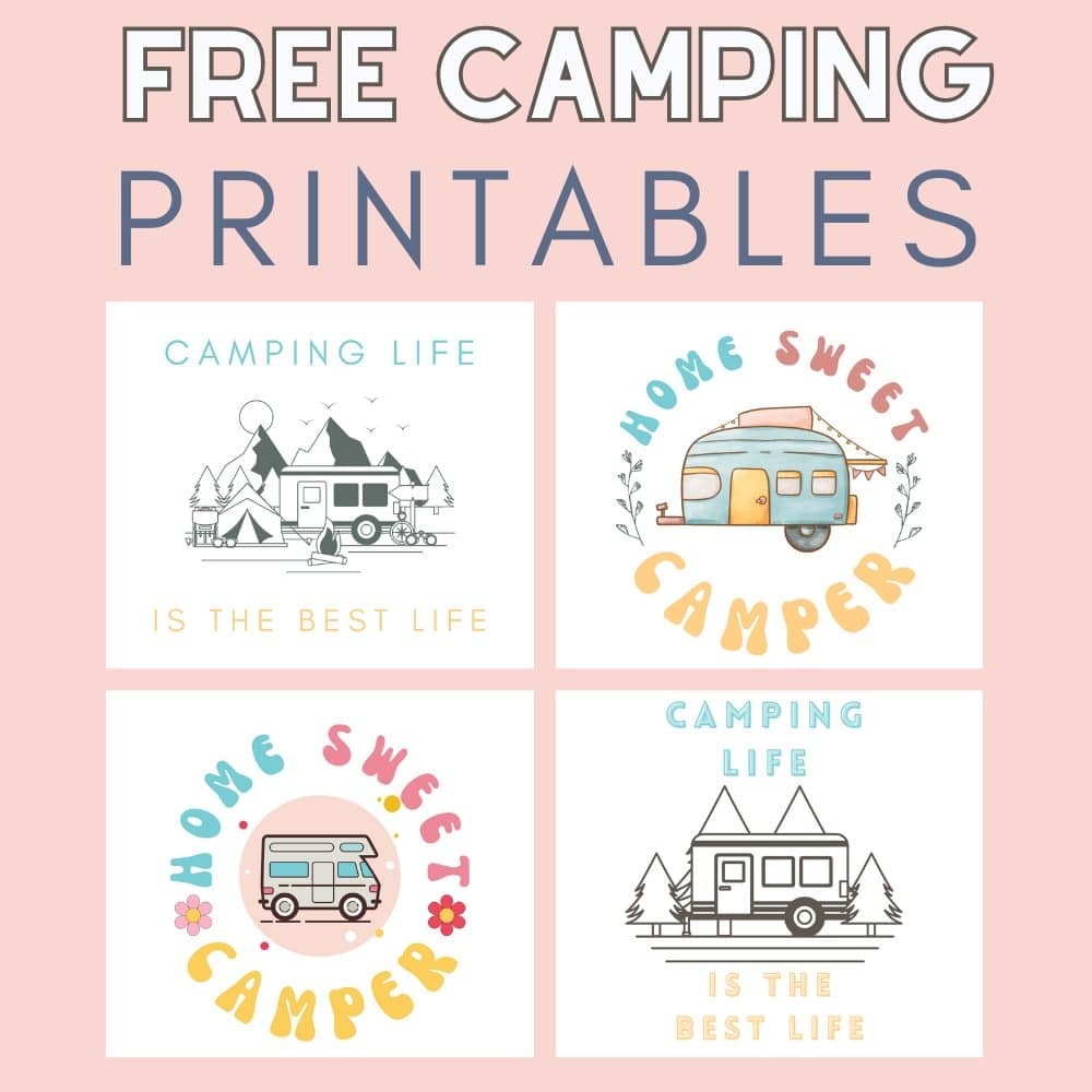 Printable Camping Signs The Girl Creative