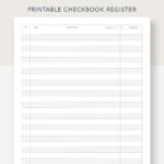 Printable Checkbook Register PDF File Prints On 8 1 2 X 11 Inch 