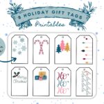 Printable Christmas Gift Tags Holiday Tags Set Of 16 Instant Download Print From Home Boho Holiday Doodles Christmas Hang Tags Etsy