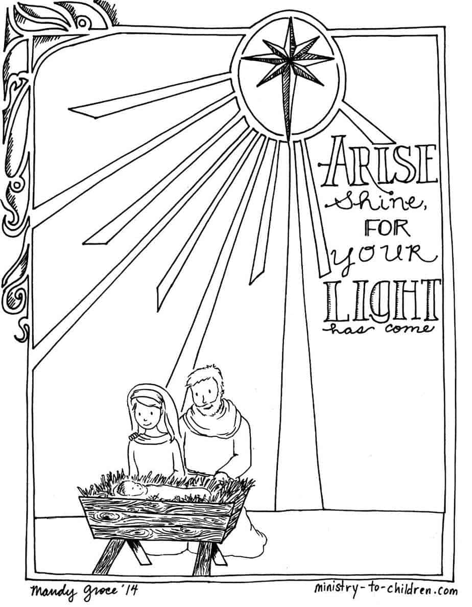 nativity coloring sheets printable
