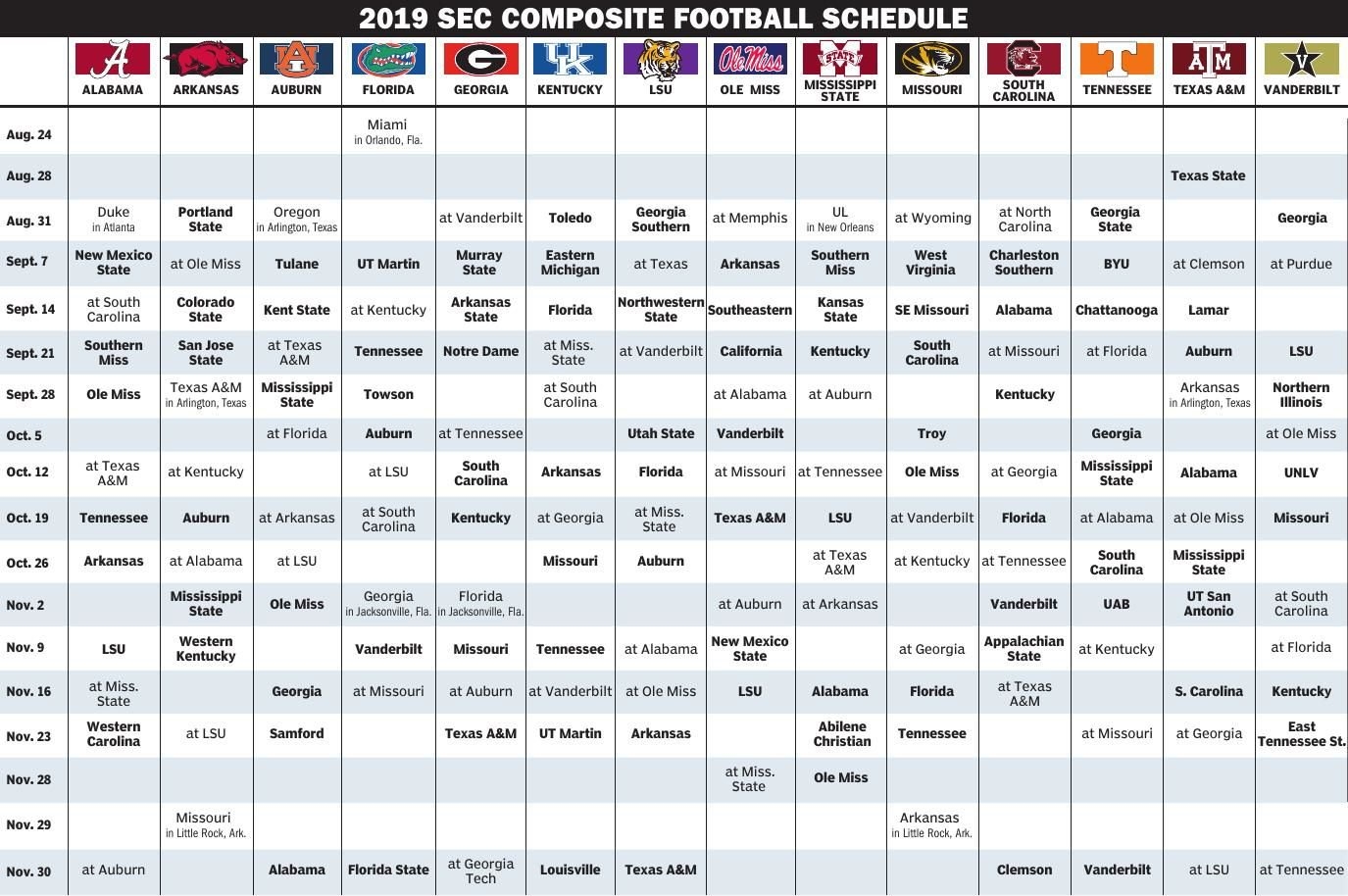 2019 nfl schedule printable