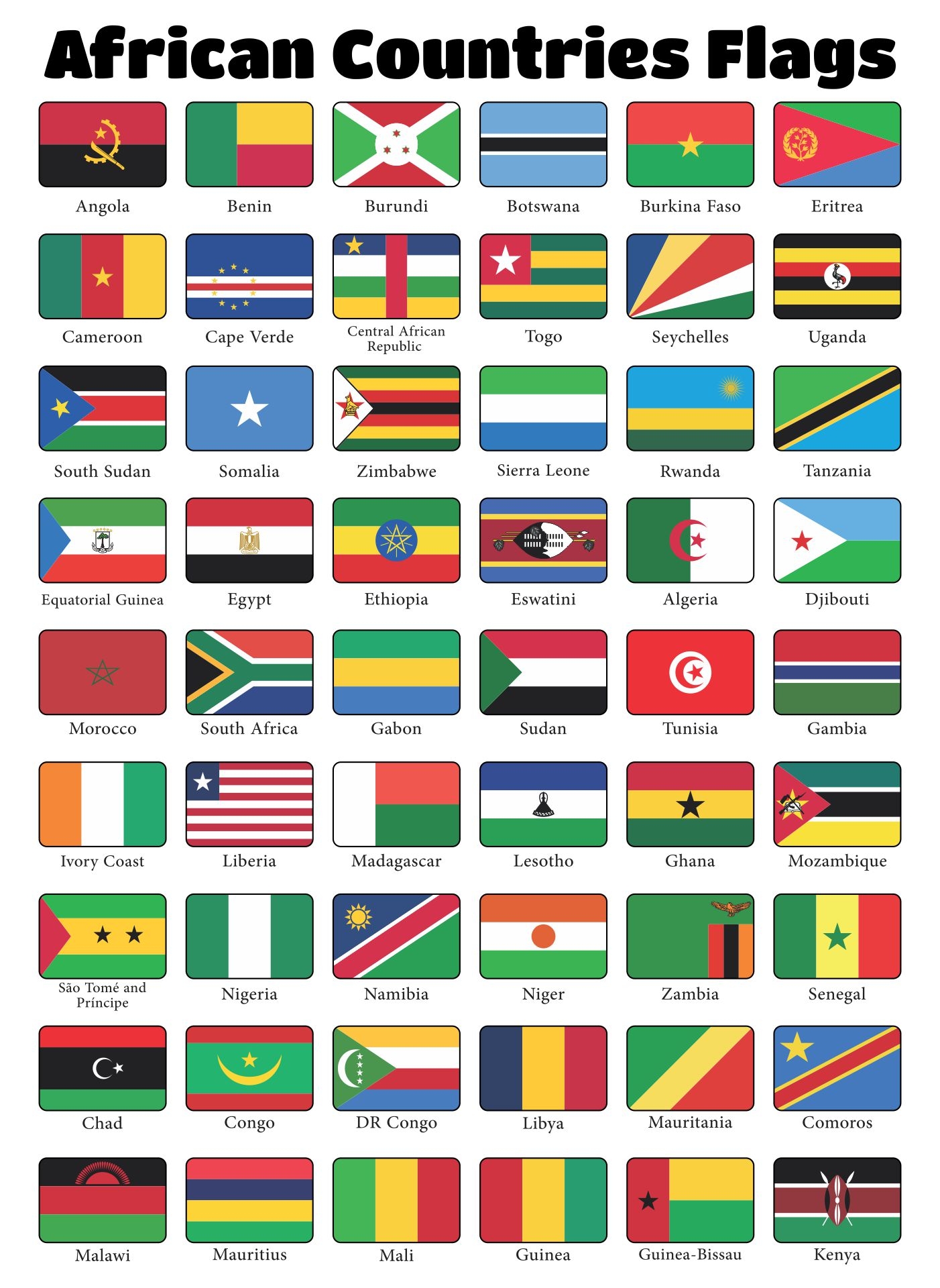 flags of the world printable pdf