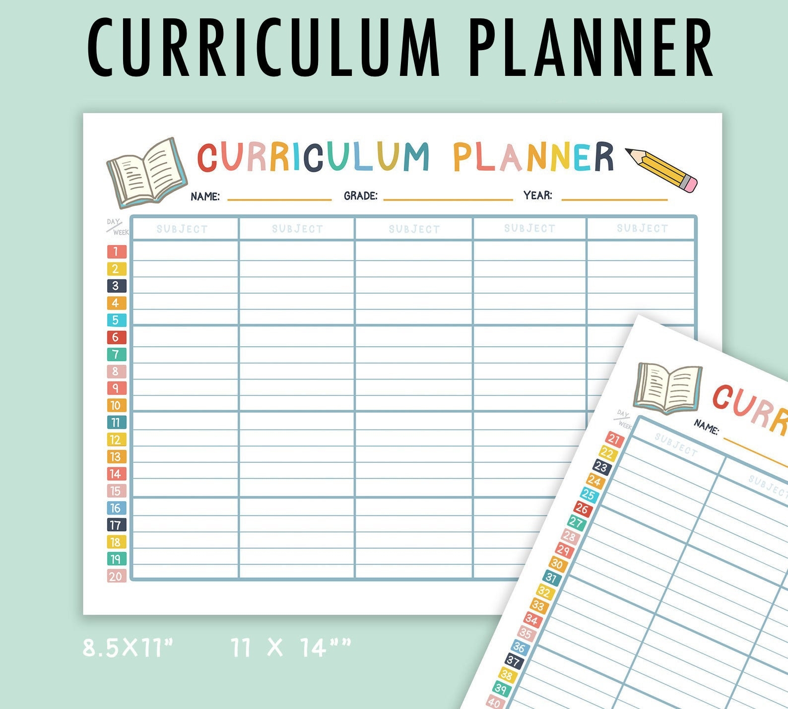 Printable Curriculum Planner Homeschool Planner Digital Teacher Log Tracker Homeschool Plan Template Class Schedule Printable Teacher Etsy Israel