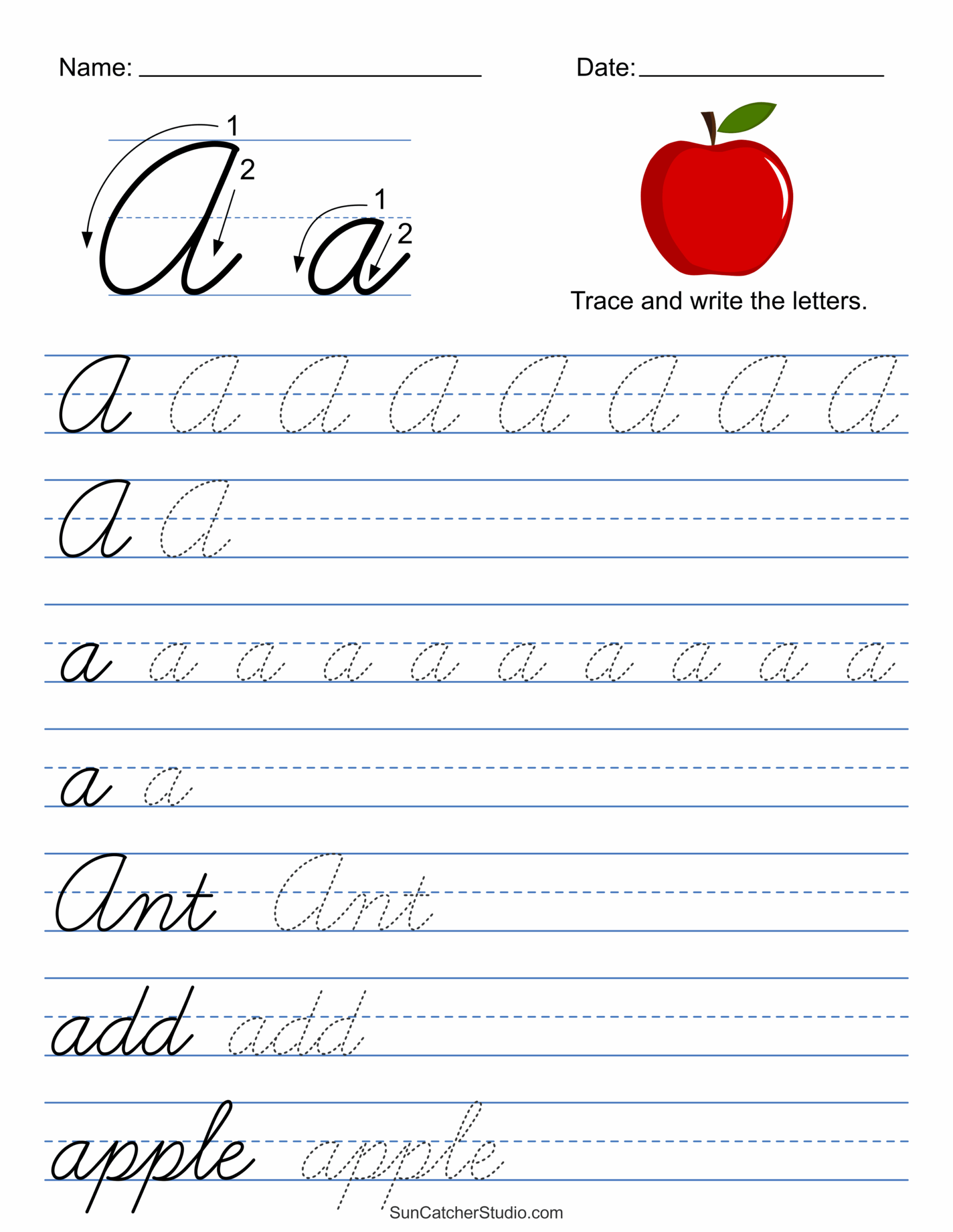 free printable handwriting worksheets