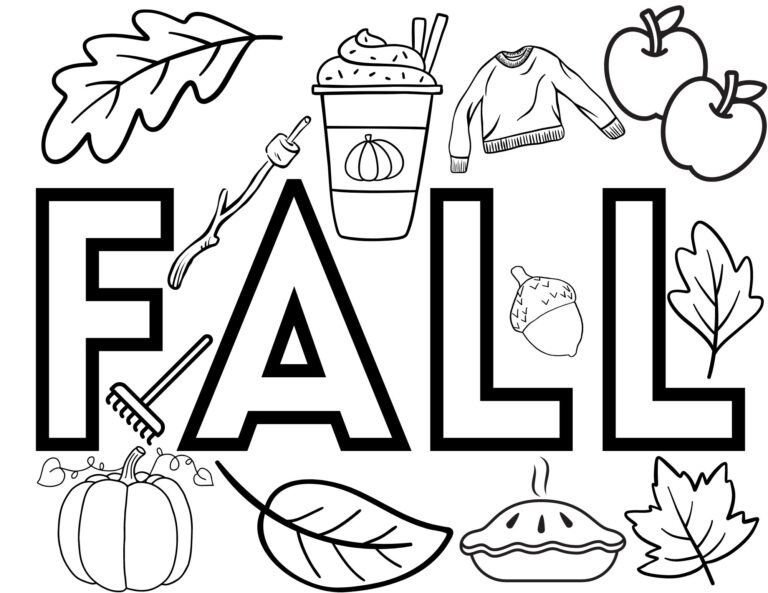 Printable Cute Fall Coloring Pages Crafty Morning Worksheets Library