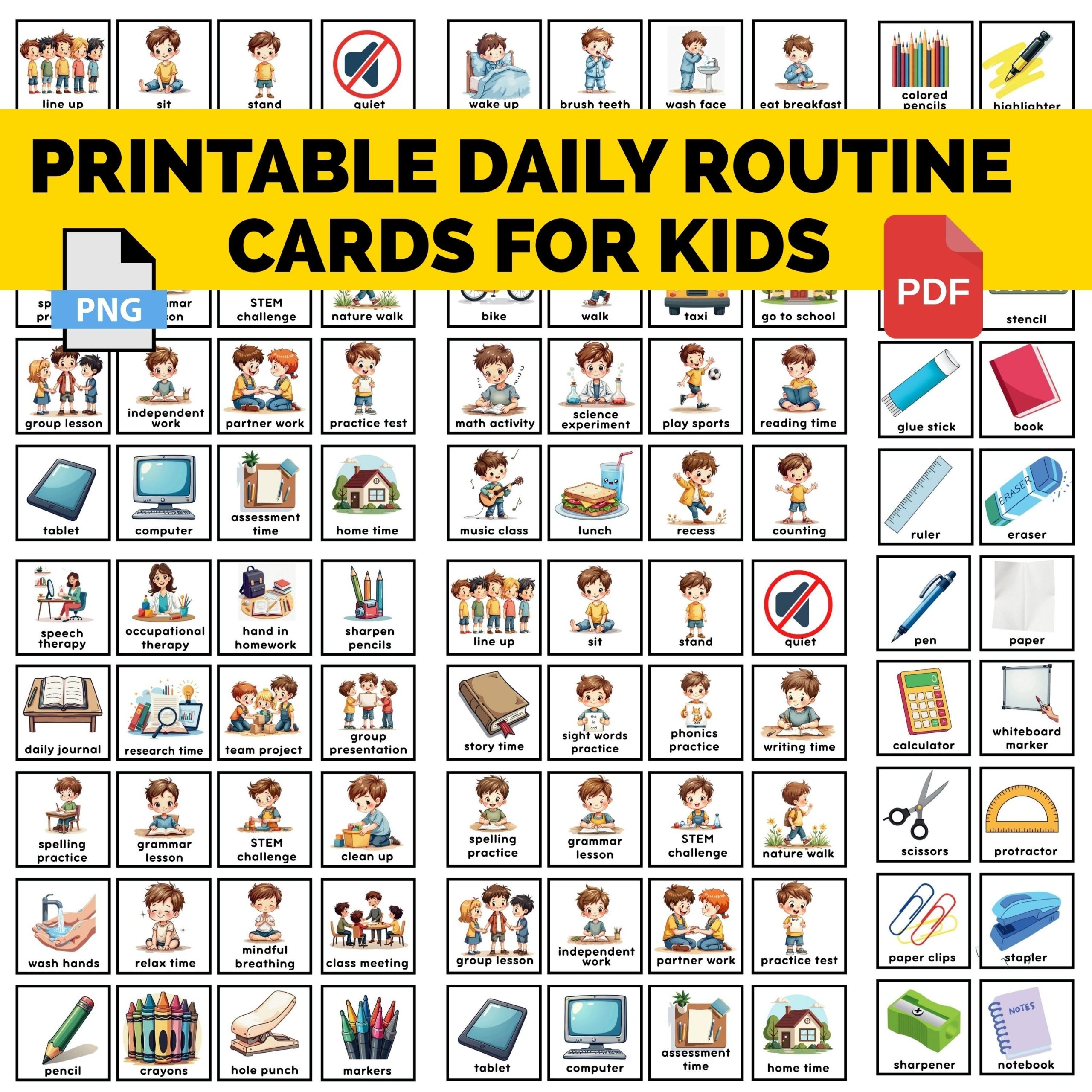 Printable Daily Routine Cards Visual Schedule Toddler Routine Chart For Boys Made By Teachers Printable Daily Routine Cards Visual Schedule Toddler Routine Chart For Boys Made By Teachers