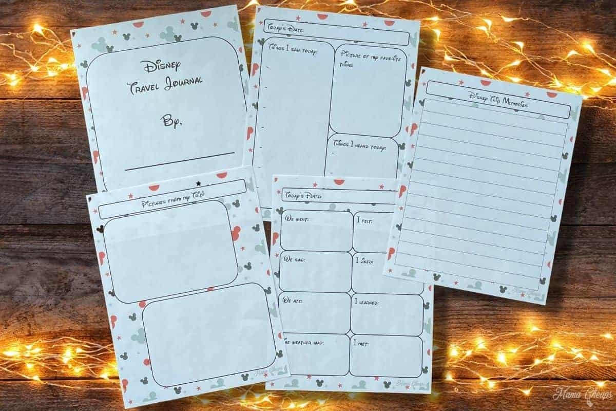 Printable Disney Vacation Journal For Kids Mama Cheaps 