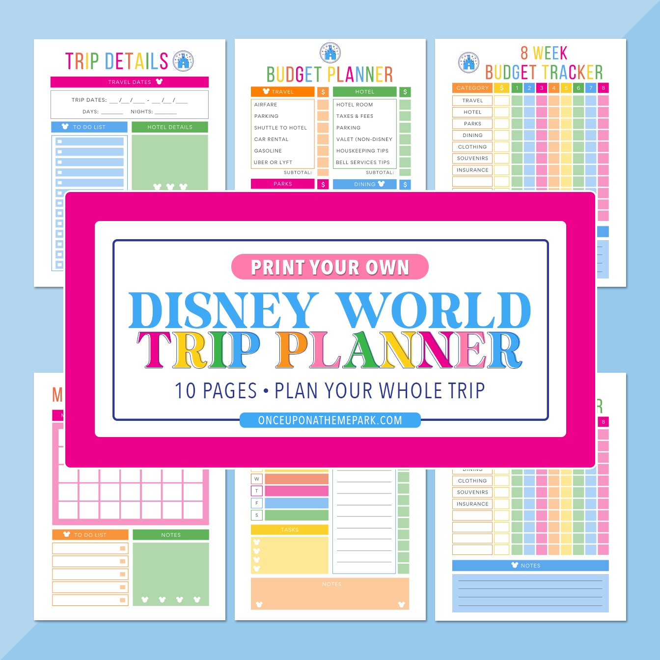 Printable Disney World Vacation Planner