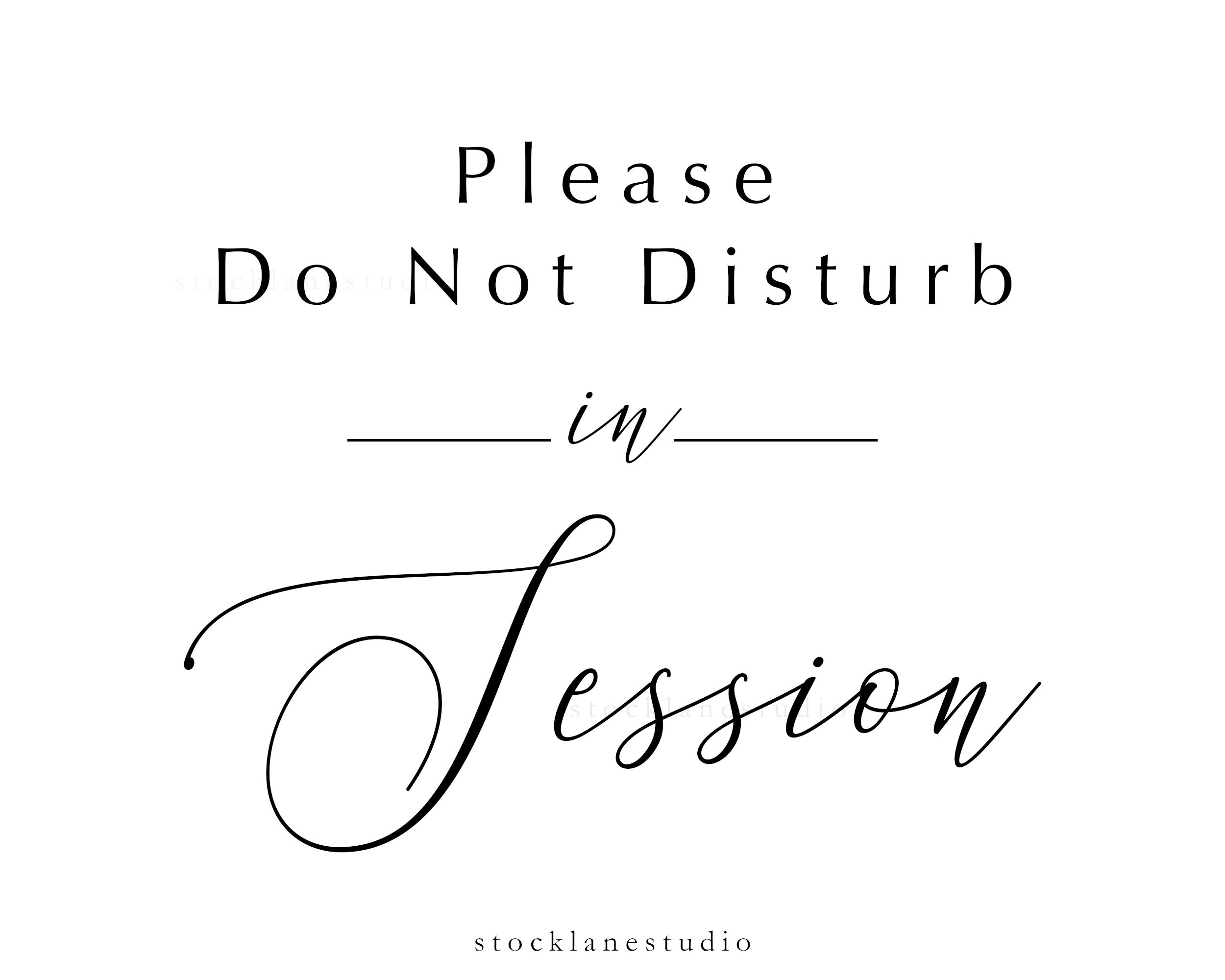 Printable Do Not Disturb In Session Sign DIY Quiet Door Sign For 