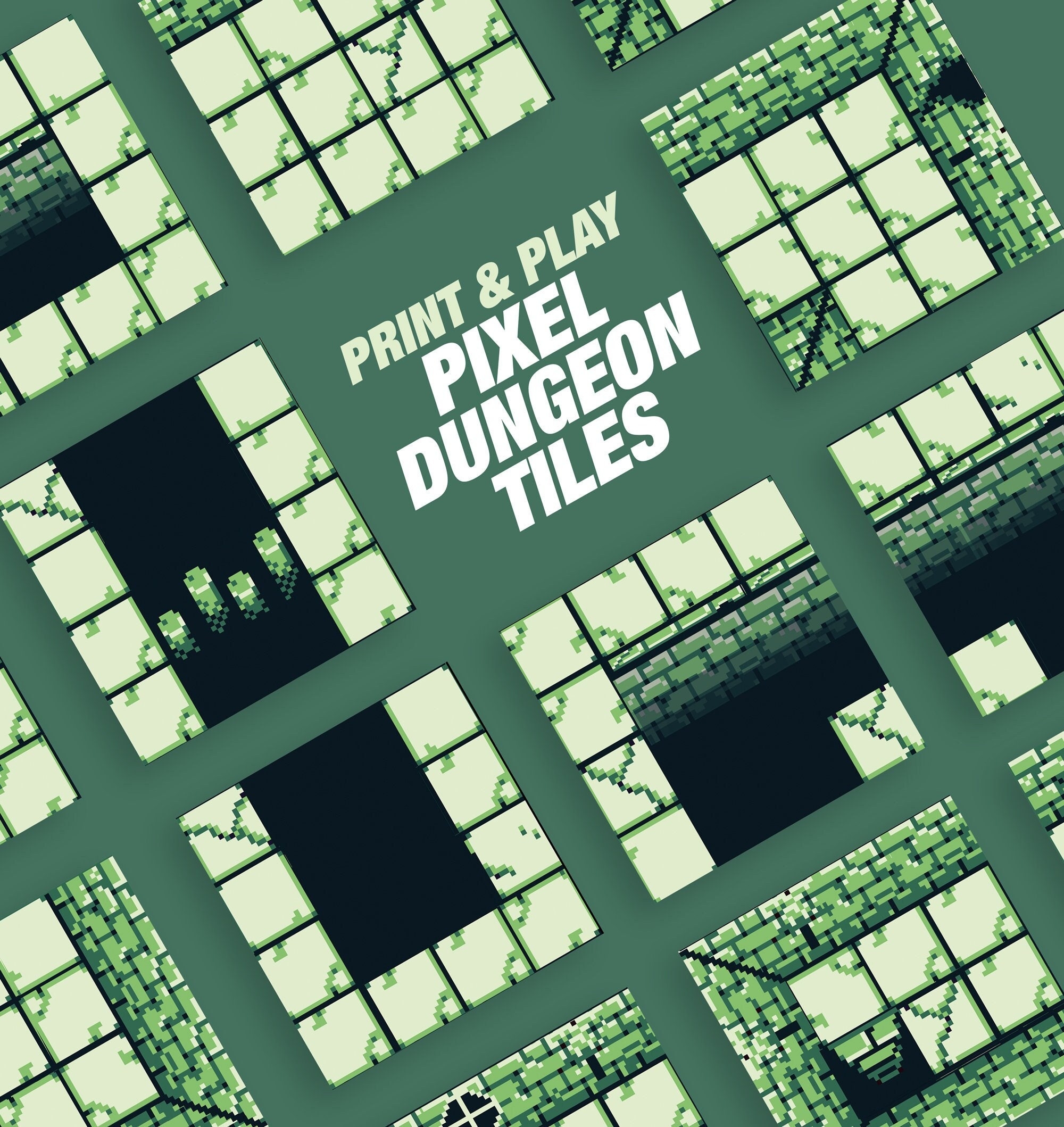 Printable Dungeon Tiles Design Your Own Pixel Style Adventure 