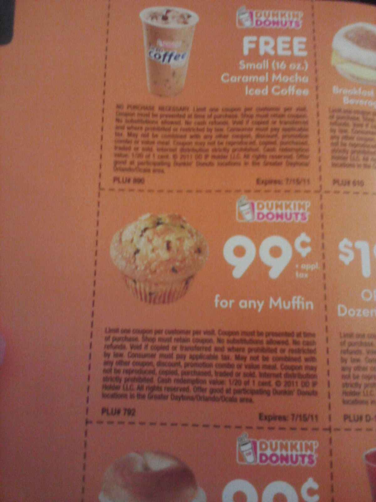 dunkin donuts coffee printable coupons