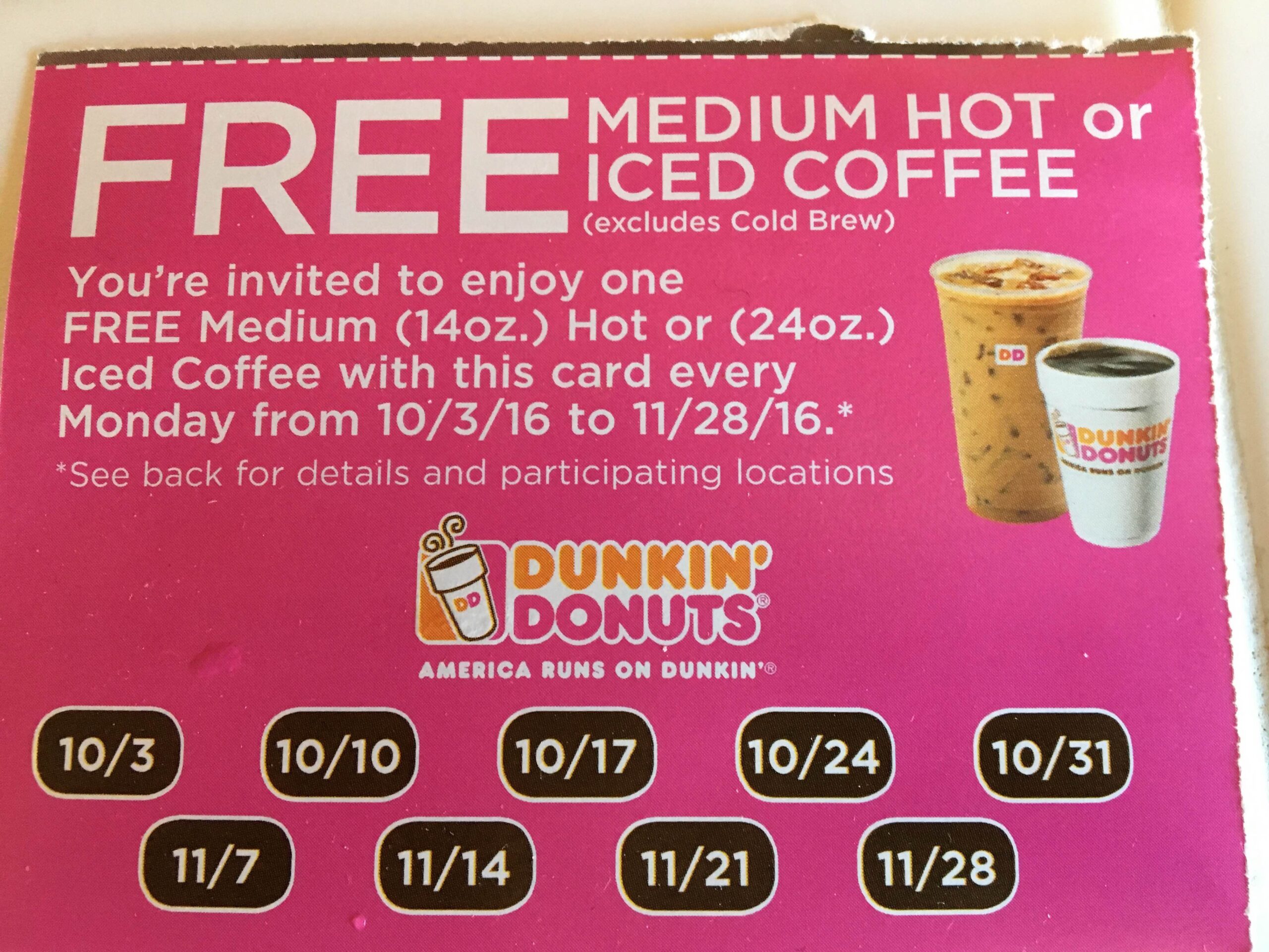 Printable Dunkin Donuts Coupons Printable Design Resources