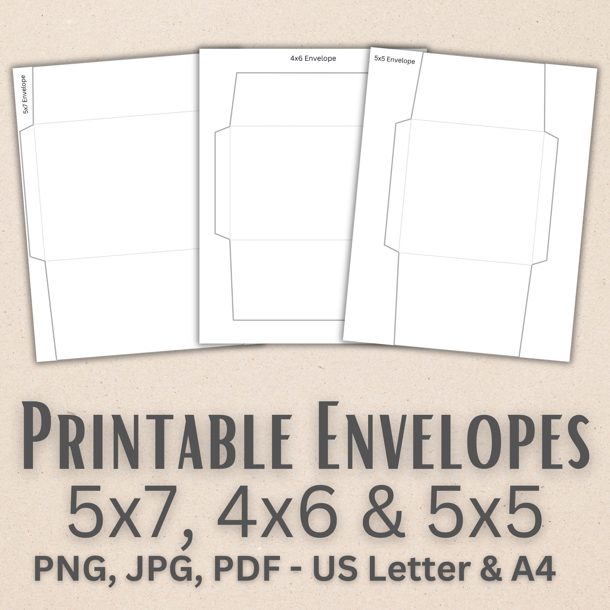 Printable Envelope Templates 5x7 4x6 5x5 PNG JPG And Pdf 