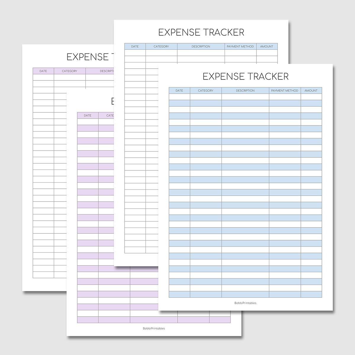 free printable expense sheets