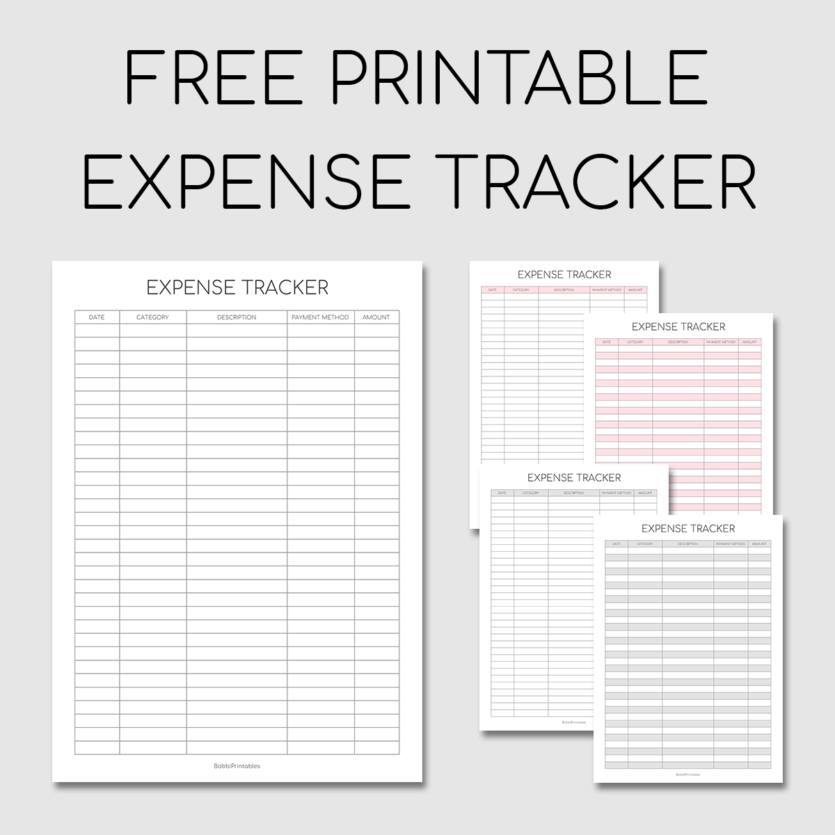 free printable expense sheet