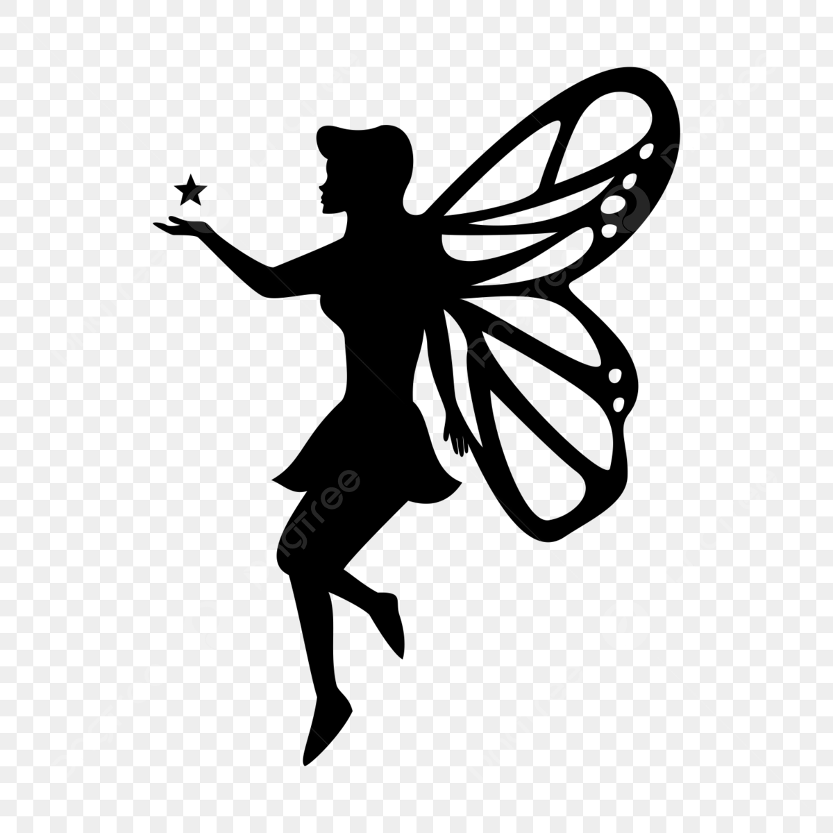 Printable Fairy Silhouette PNG And Vector Images Free Download 