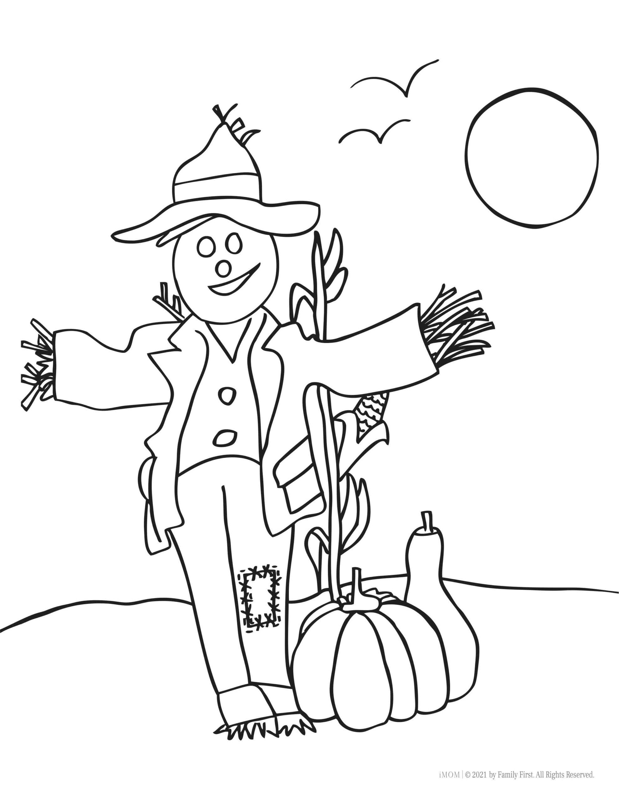 fall coloring pages printable