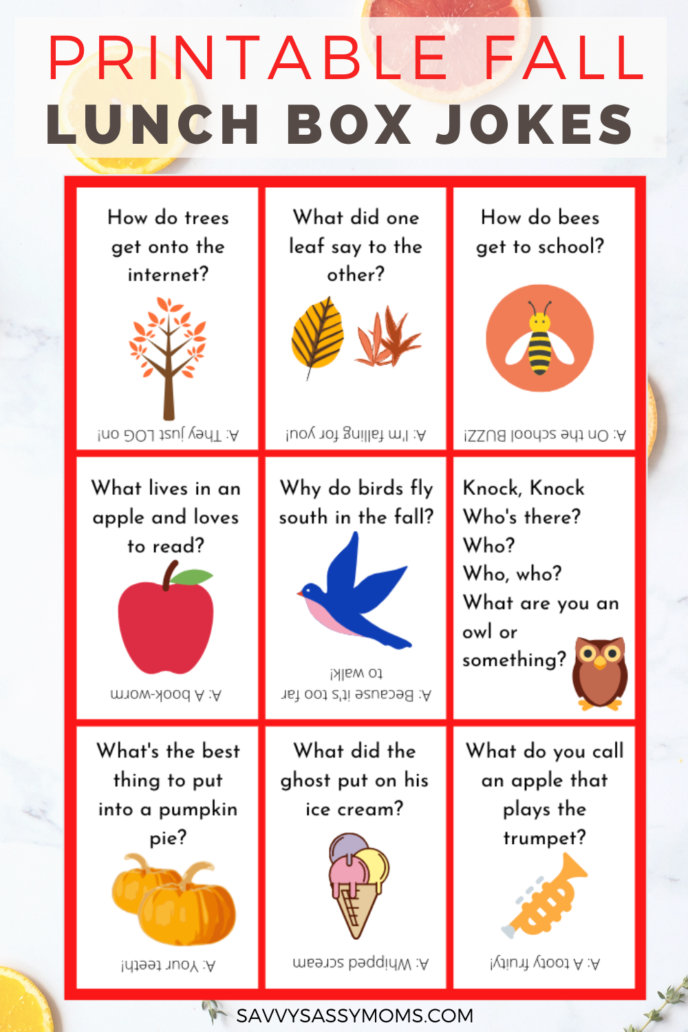 Printable Fall Lunch Box Jokes Savvy Sassy Moms Printable Fall Lunch Box Jokes Savvy Sassy Moms