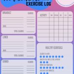 Printable Food Journal And Exercise Log Etsy
