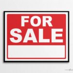 Printable For Sale Sign US Letter And A4 Sizes Instant Download 