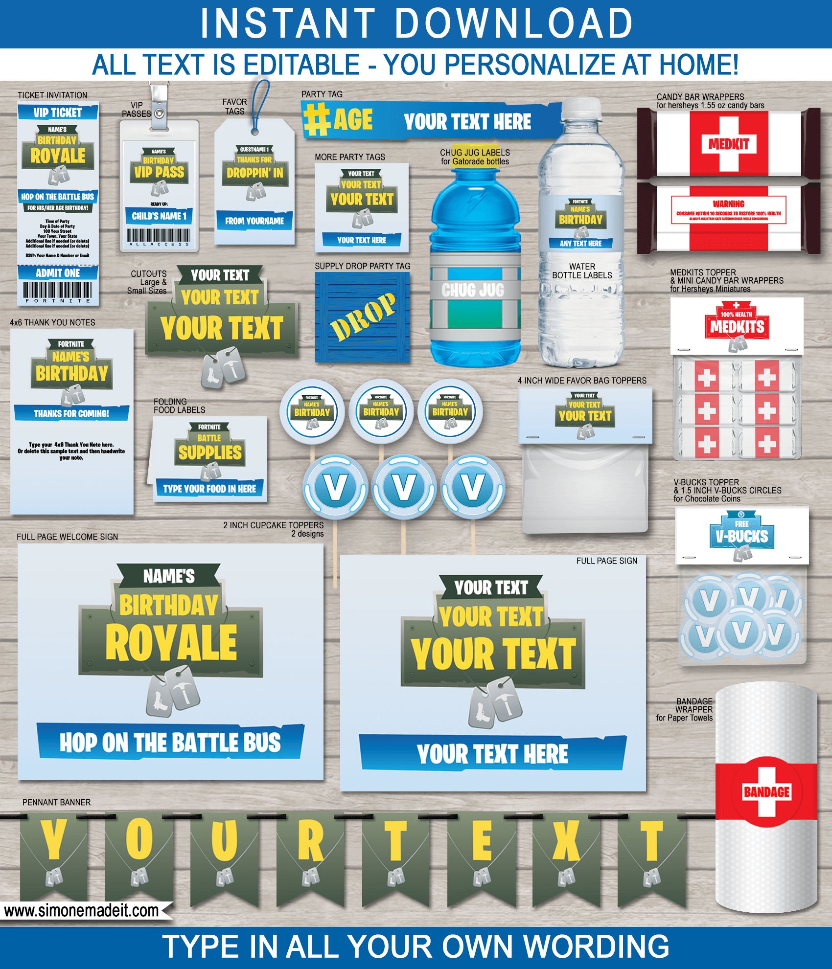 free printable fortnite banner