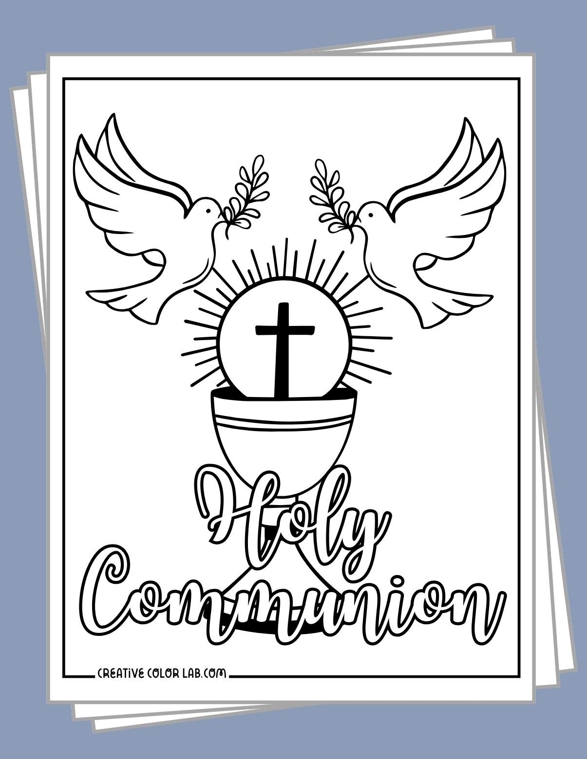 Printable Free First Communion Coloring Page